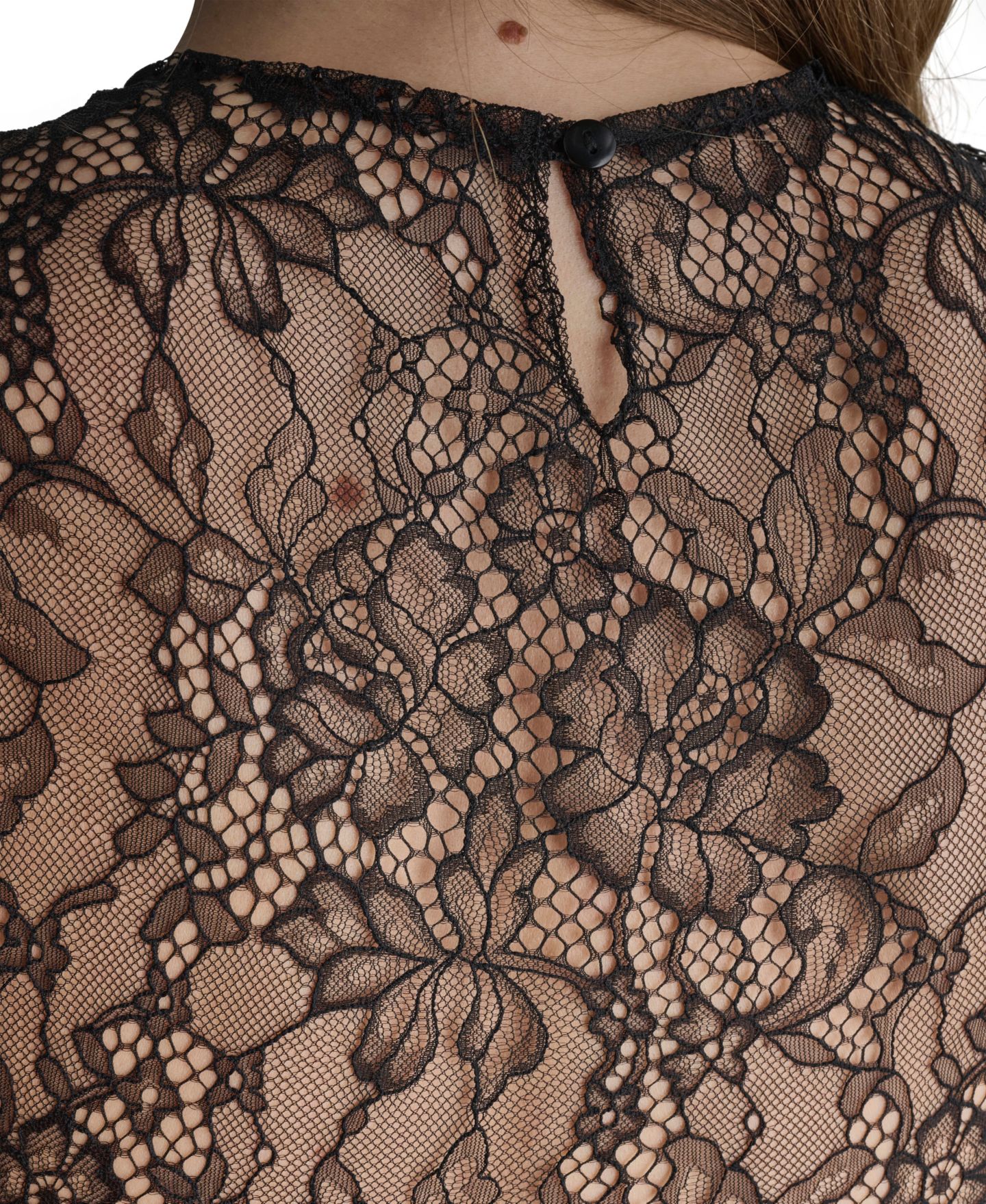 Женский топ BCBG Sleeveless Floral Lace, цвет: Чёрный — фото 7