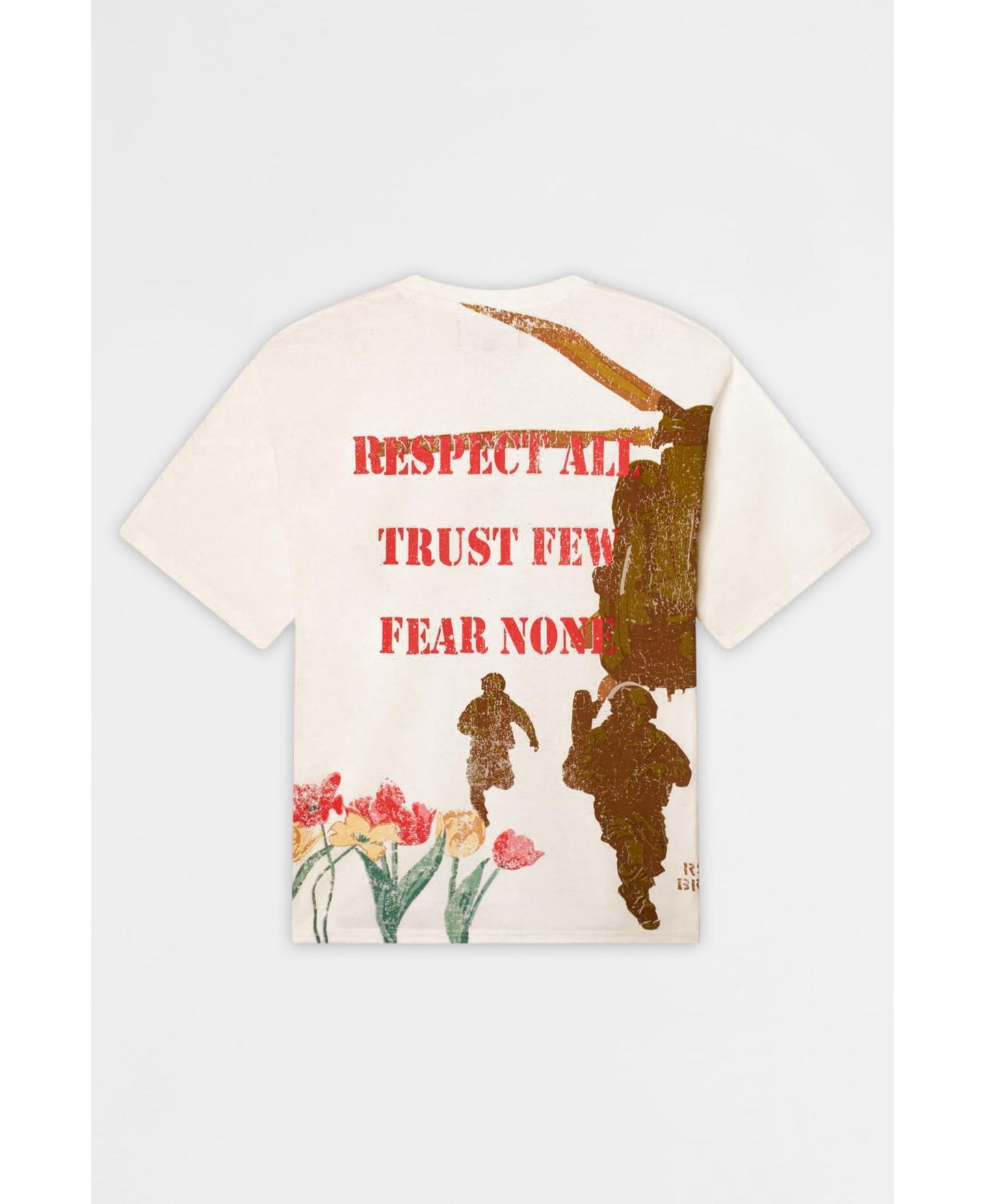 Мужская футболка Reason Soldier Respect All Short Sleeve, цвет: Кремовый — фото 4