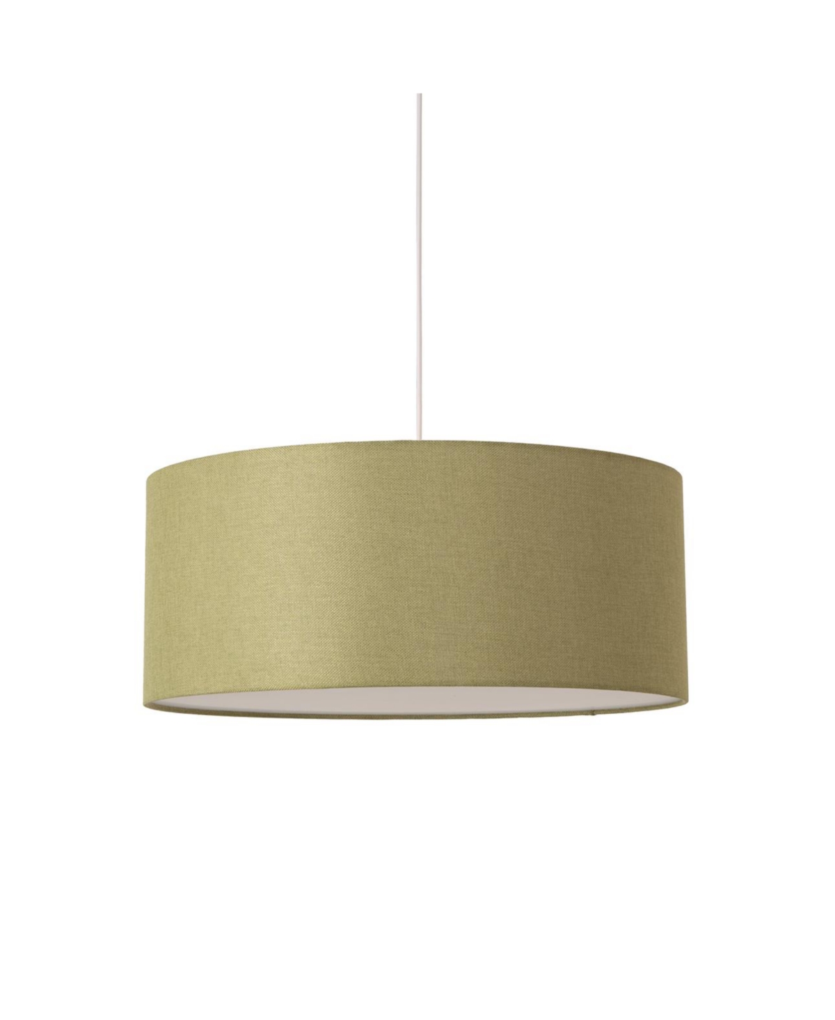 Nova Of California Stretch Pendant - Satin Nickel, Avocado Linen Shade, Dimmable, Bulb Included