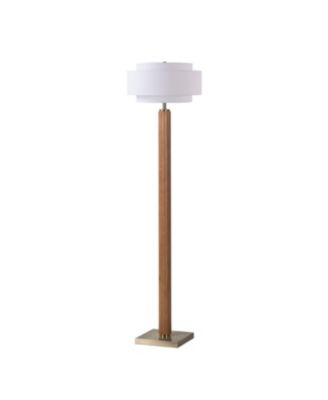Tambo Floor Lamp, Coronado Linen Shade, Weathered