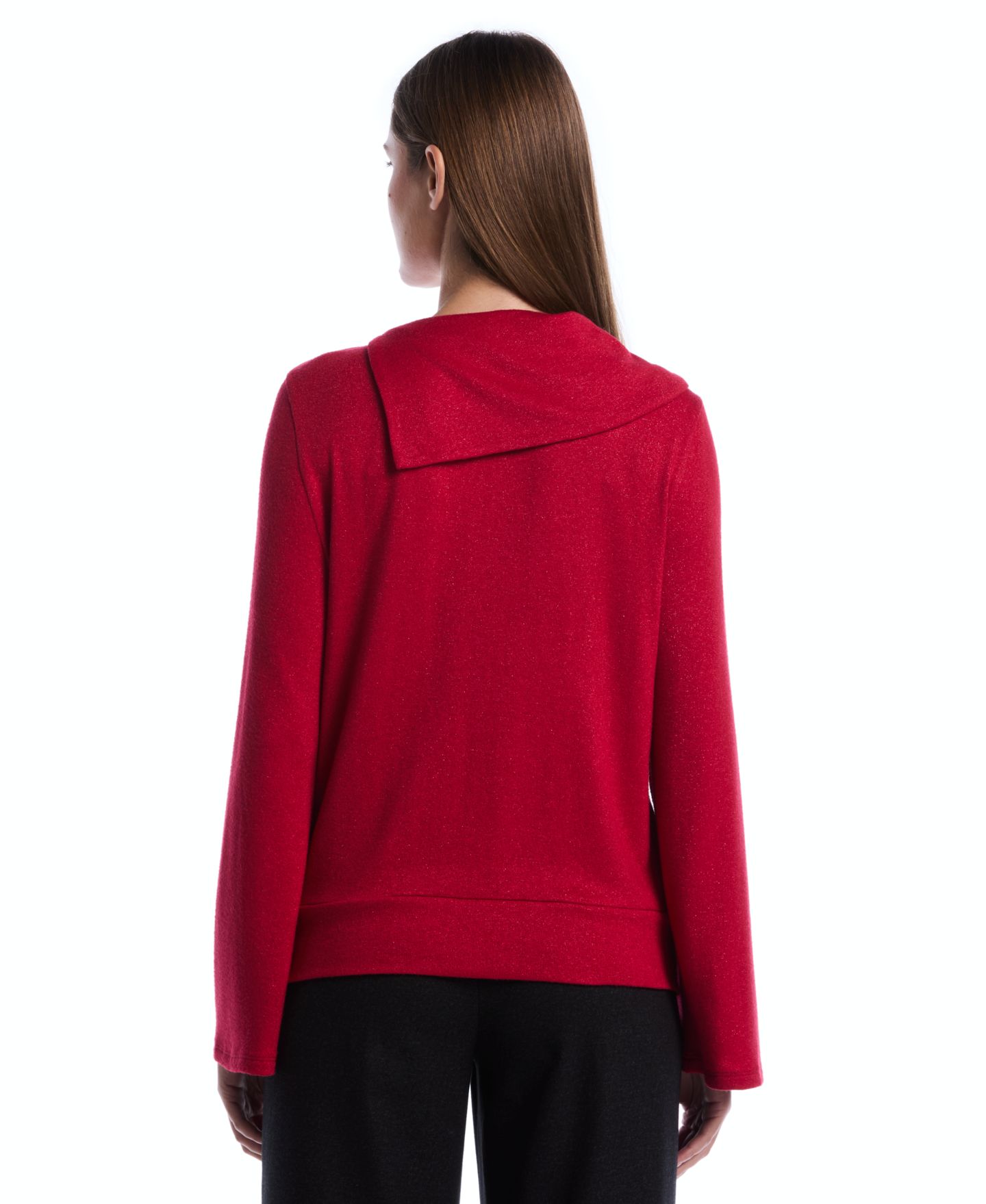 Женская блузка Rafaella Petite Long-Sleeve Cowl Neck, цвет: Красный — фото 5
