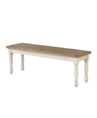 Prato Two-Tone Wood Dining Bench