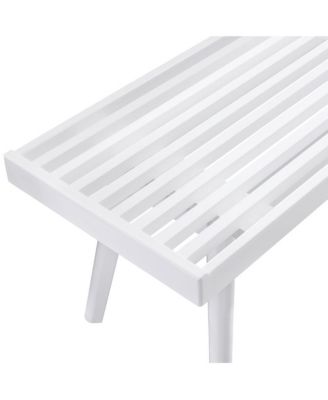 Larwich Solid Wood Slatted Bench