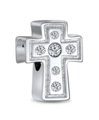 Cubic Zirconia Religious Cross Charm
