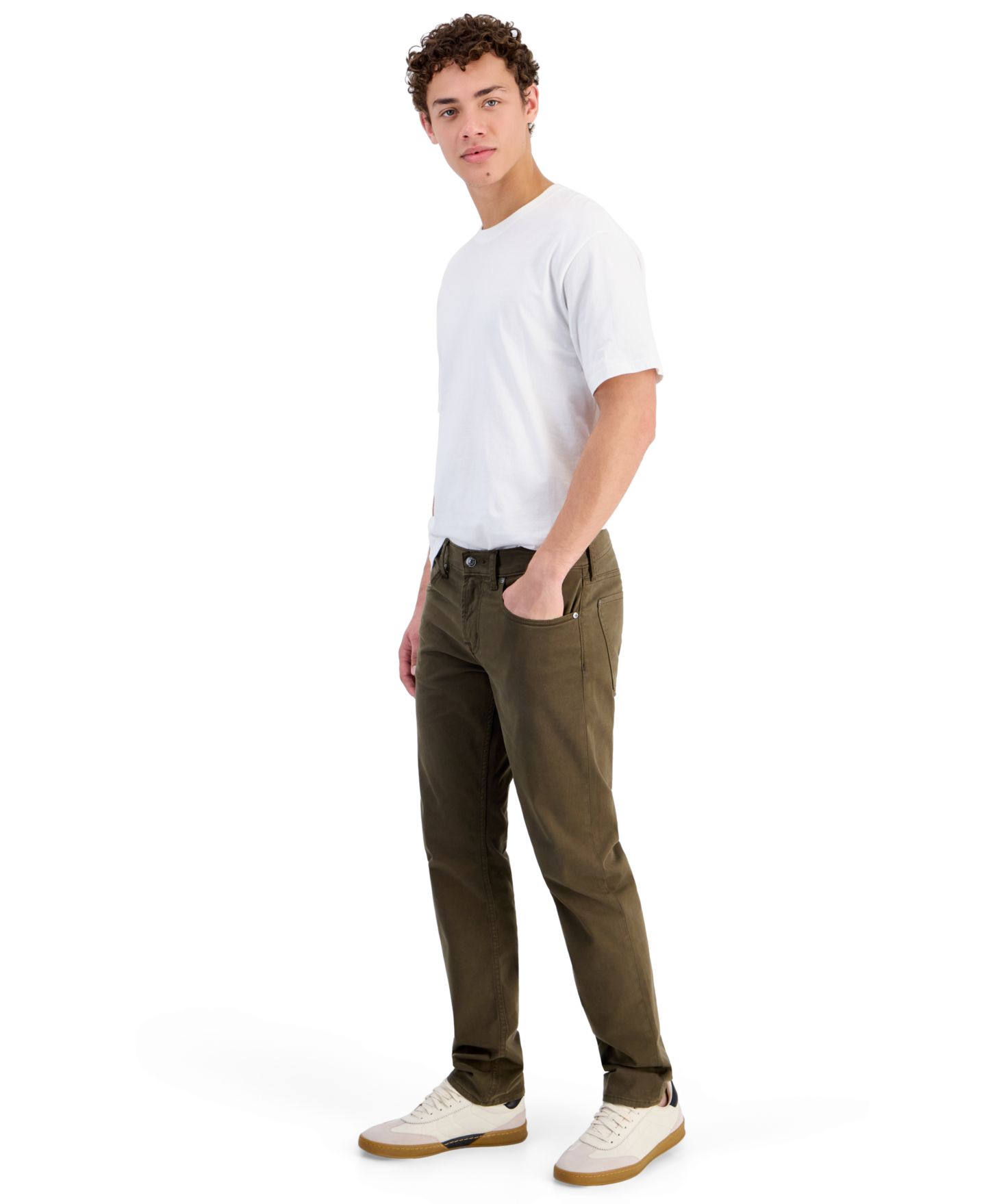 Мужские брюки 7 For All Mankind Slimmy Slim-Fit Stretch 5-Pocket Chino, цвет: Must — фото 6