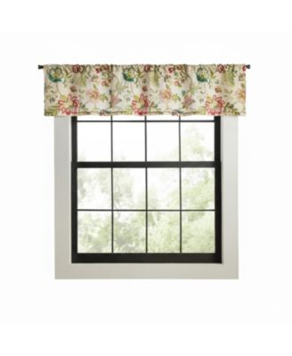 100percentage  Polyester Brissac Rod Pocket Tailored Colrful Jacobean Pattern Window Valance 70inch  x 15inch
