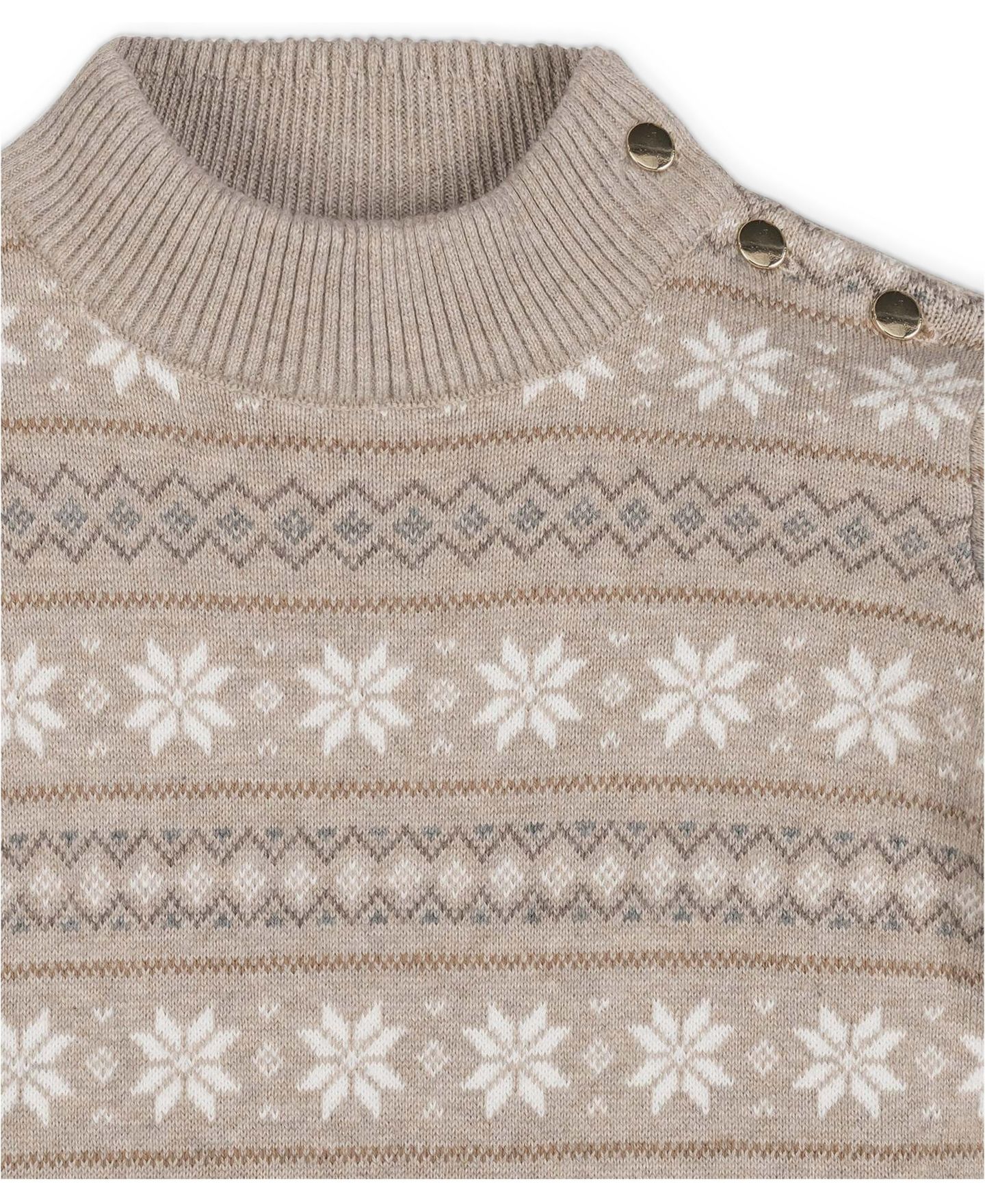 Платье Hope & Henry Mock-Neck Long-Sleeve Flounce Organic Cotton Sweater Dress для девочек-малышей, цвет: Серо-коричневый меланжевый — фото 3