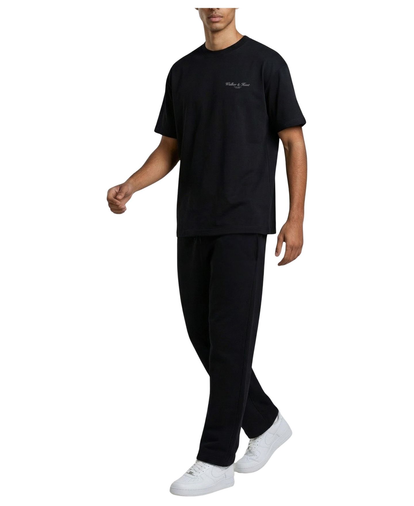 Мужская футболка Walker & Hunt Oversized Dropped Shoulder, цвет: Чёрный — фото 2