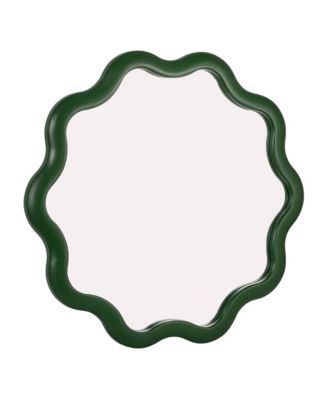 Scalloped Wood Wavy Wall Mirror