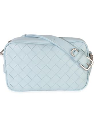 Light Blue Intrecciato Nappa Small Crossbody