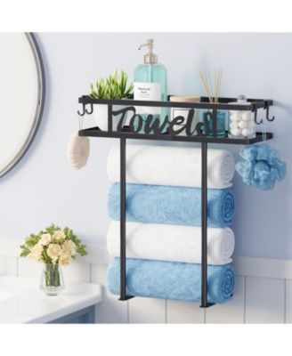 Bathroom Hardware Towel Rack Over Toilet Storage Small