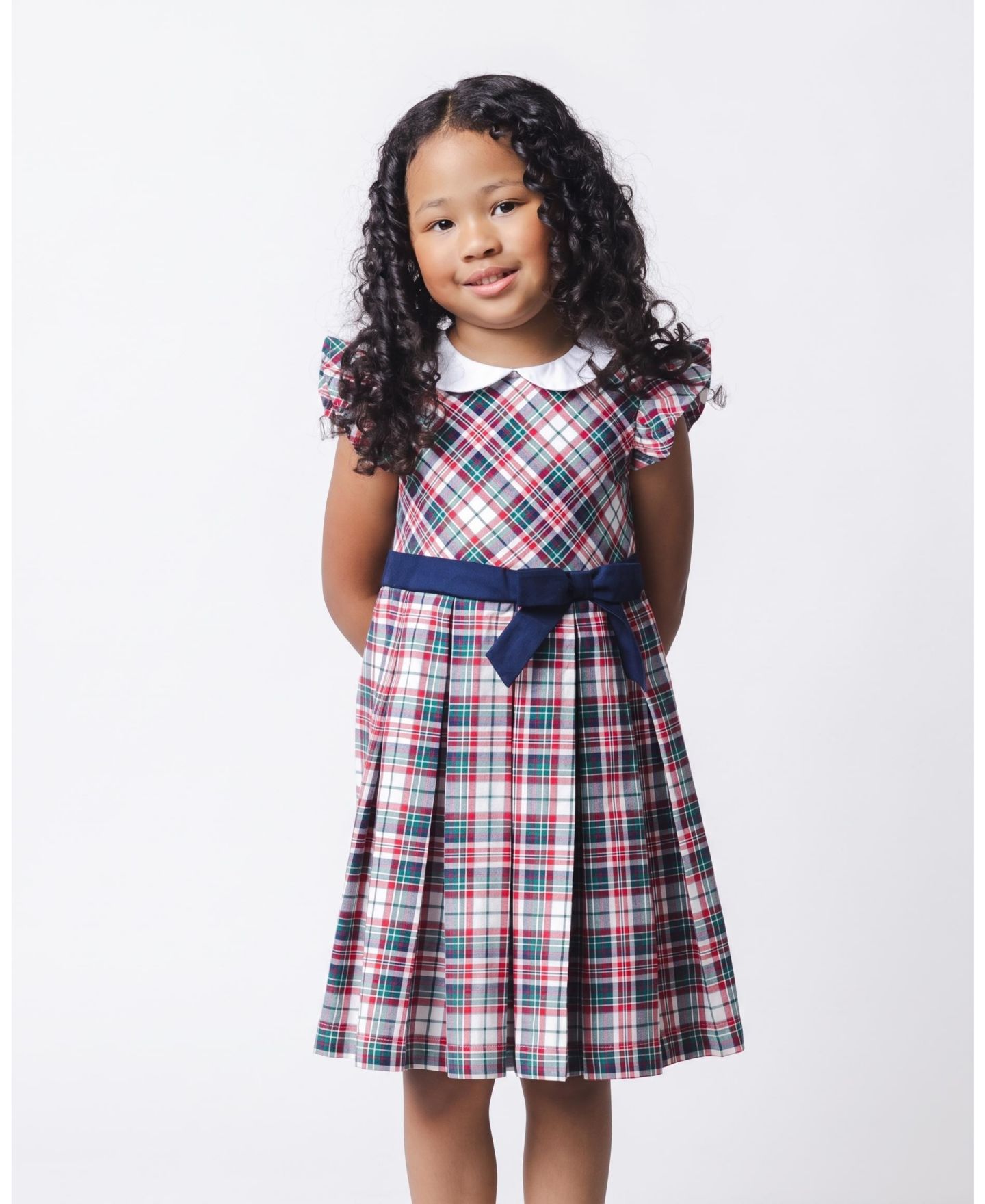 Платье Hope & Henry Peter Pan Collar Flutter-Sleeve Party Dress для девочек, цвет: Разноцветный — фото 4