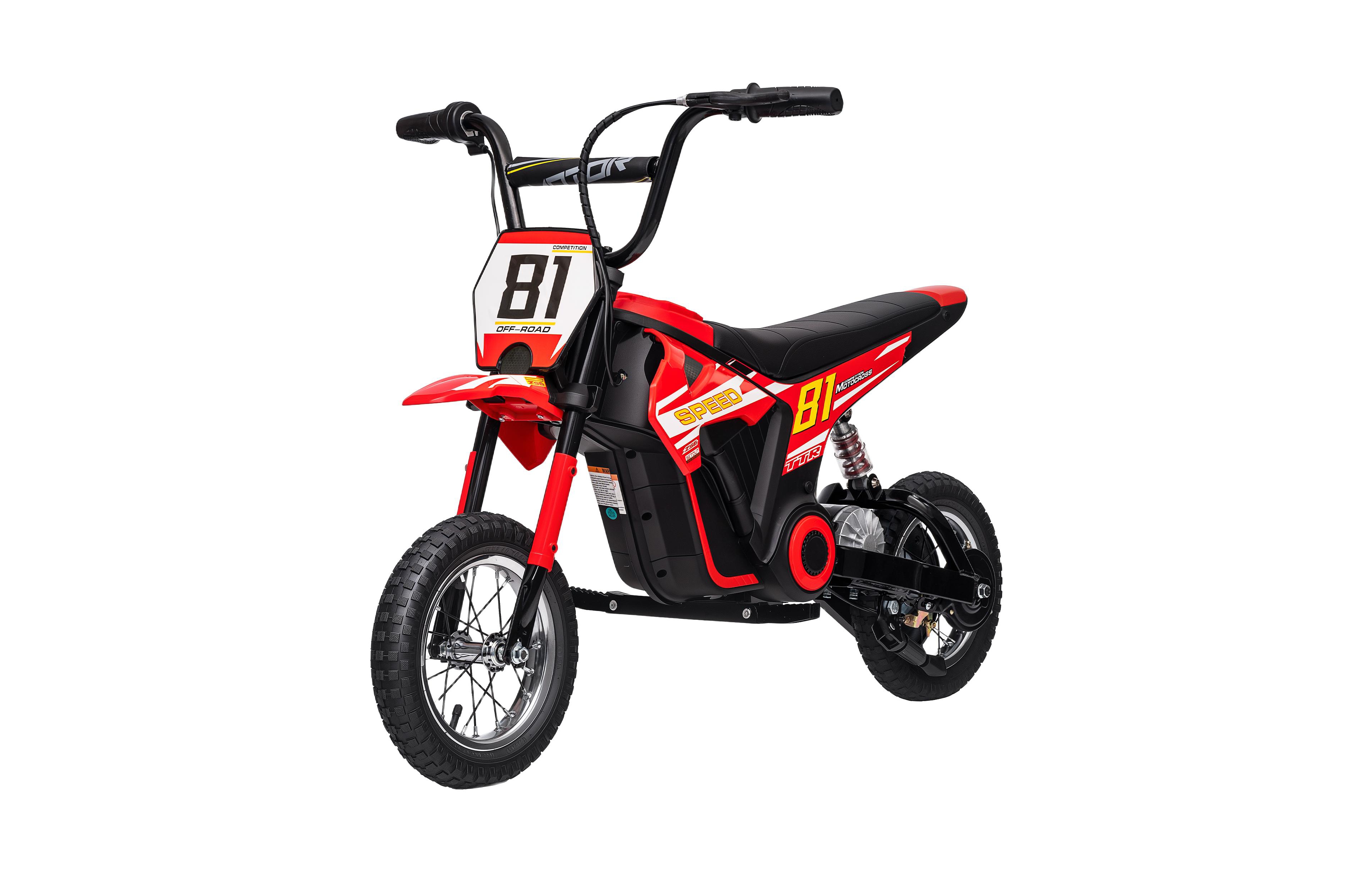 Sevorley 24V 250W Pp and Metal 3-Speed Electric Motorcycle, 143 lb Capacity, Ages 8-12