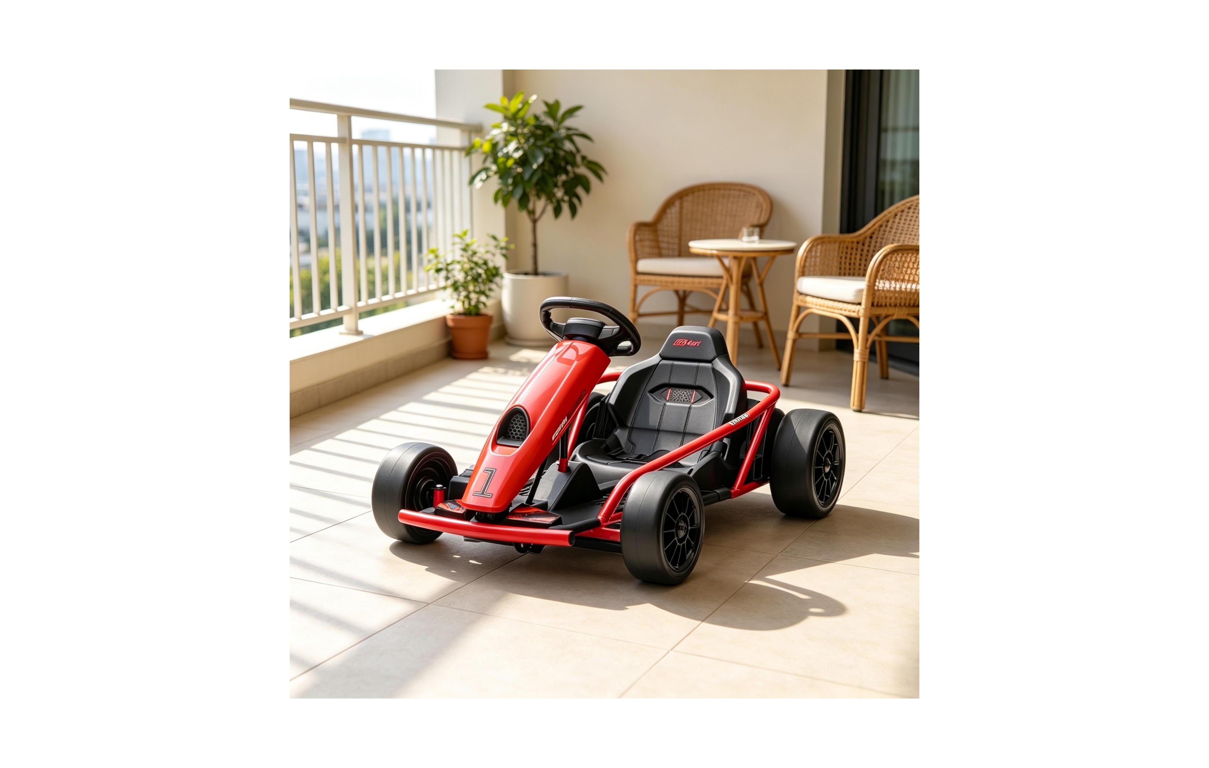 Sevorley 24V High-Speed Electric Drift Go Kart with Dual Speed Modes for Ages 8-12 Years