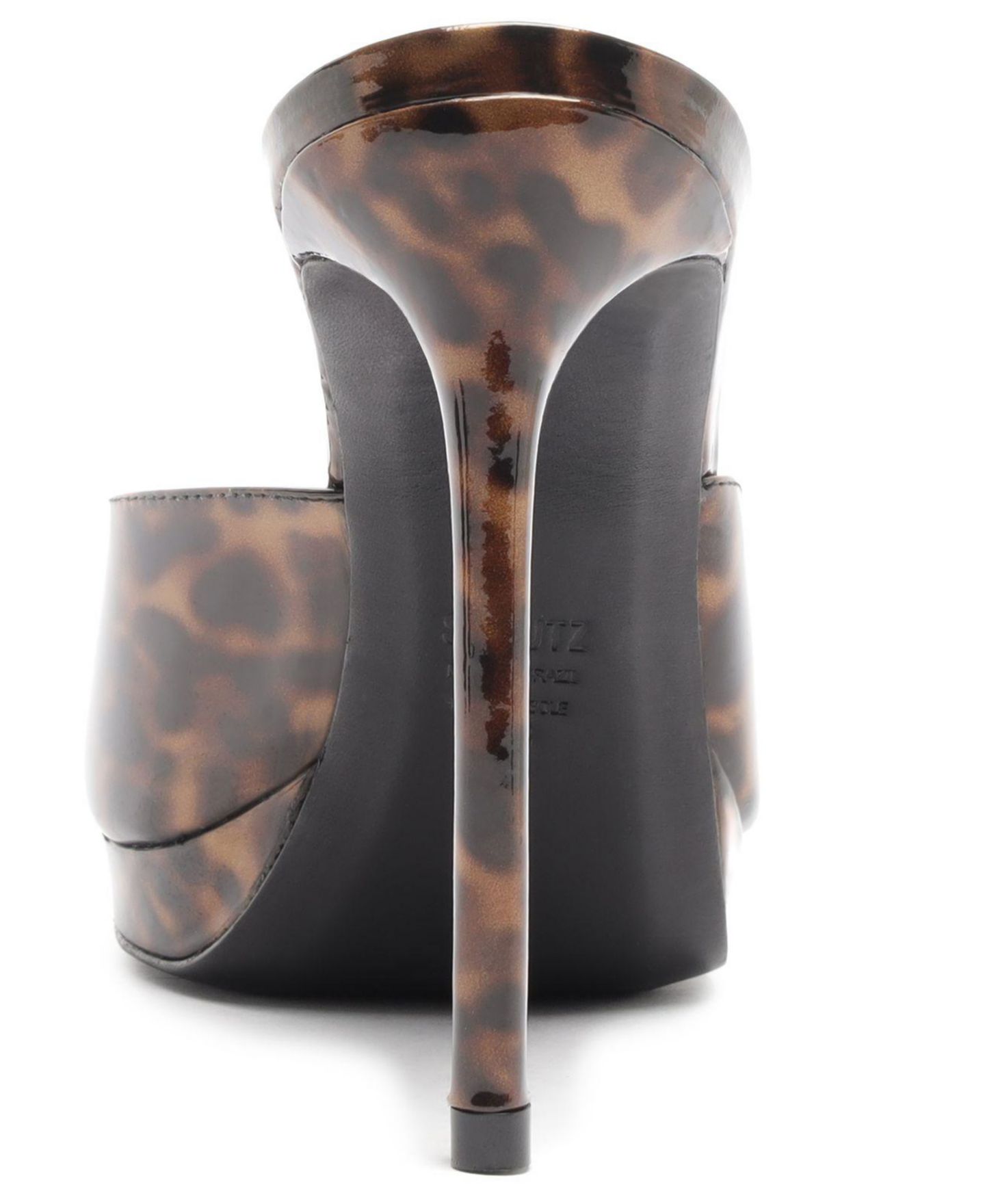 Женские сандалии Schutz Sally Platform Stiletto Leather, цвет: С принтом — фото 3