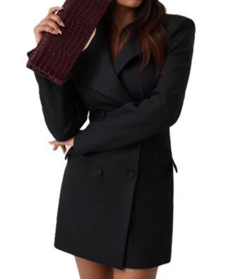 Women's Long-Sleeve Double-Breasted Blazer Dress