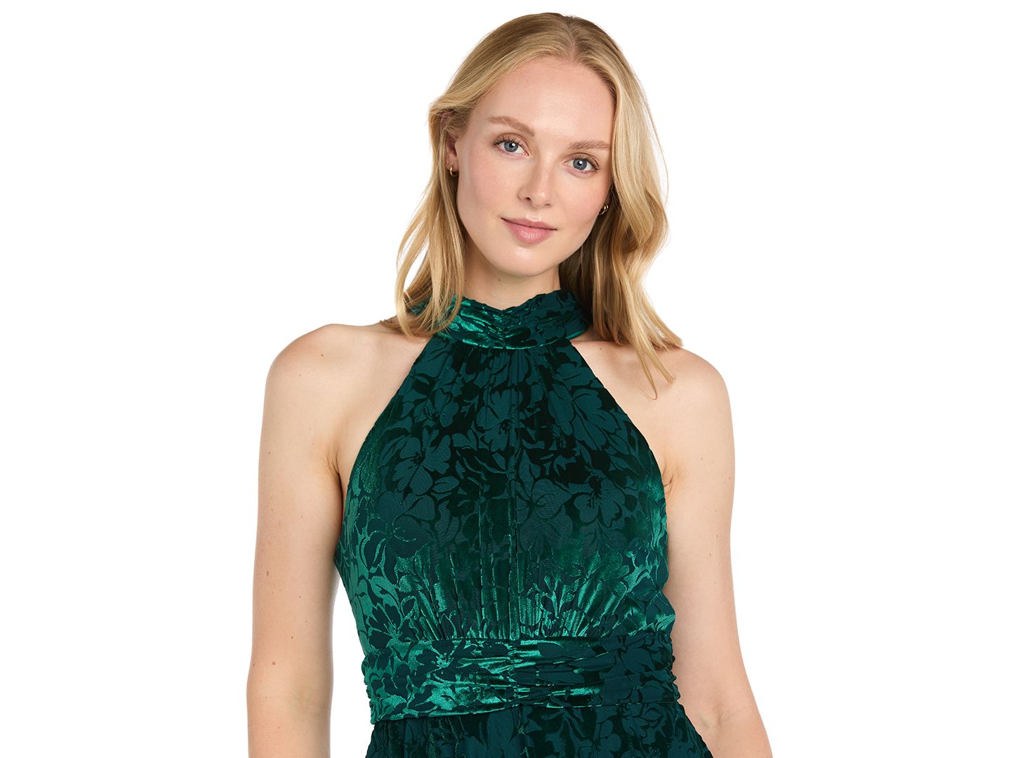 Женское платье R & M Richards Petite Sequinned High-Low Gown, цвет: Тёмно-зелёный — фото 2