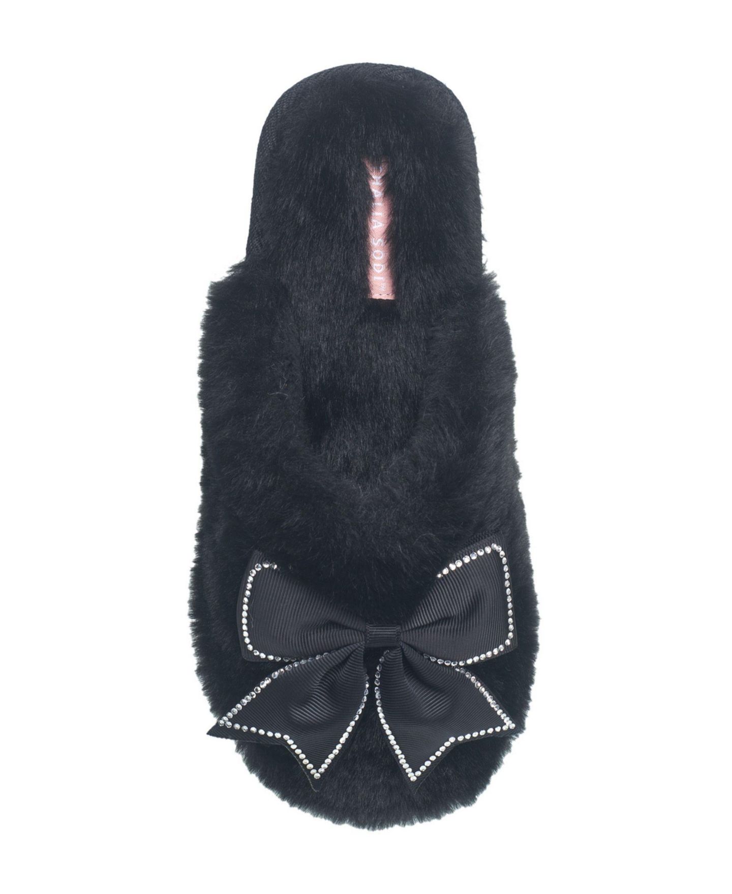 Женские тапочки Thalia Sodi Glitzy Bow Slipper, цвет: Чёрный — фото 5