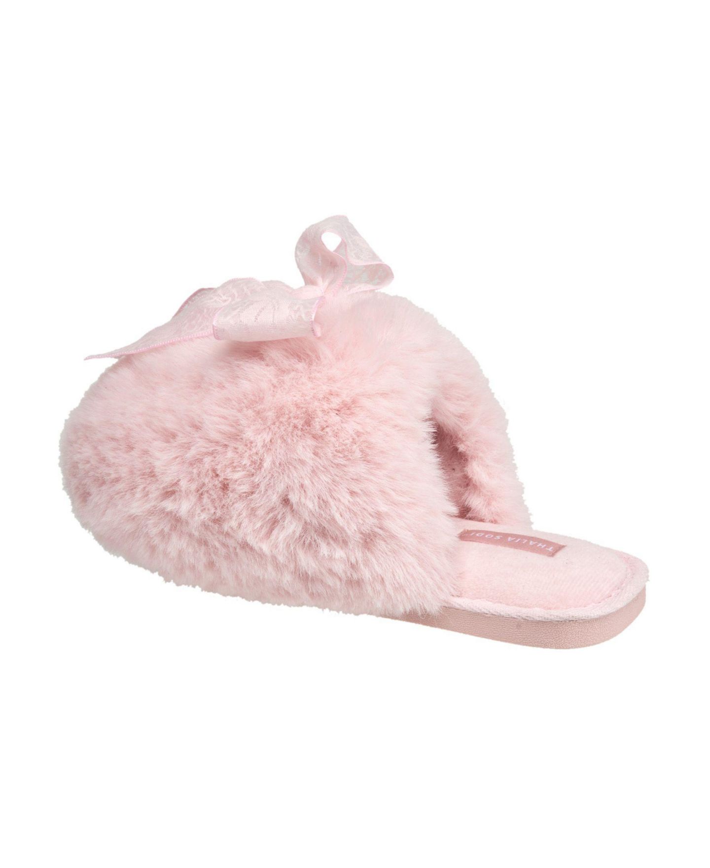 Женские тапочки Thalia Sodi Snowbow Puff Ball with Bow Slipper, цвет: Розовый — фото 3