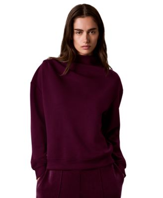 Women's Mock Neck Long-Sleeve Pullover Top
