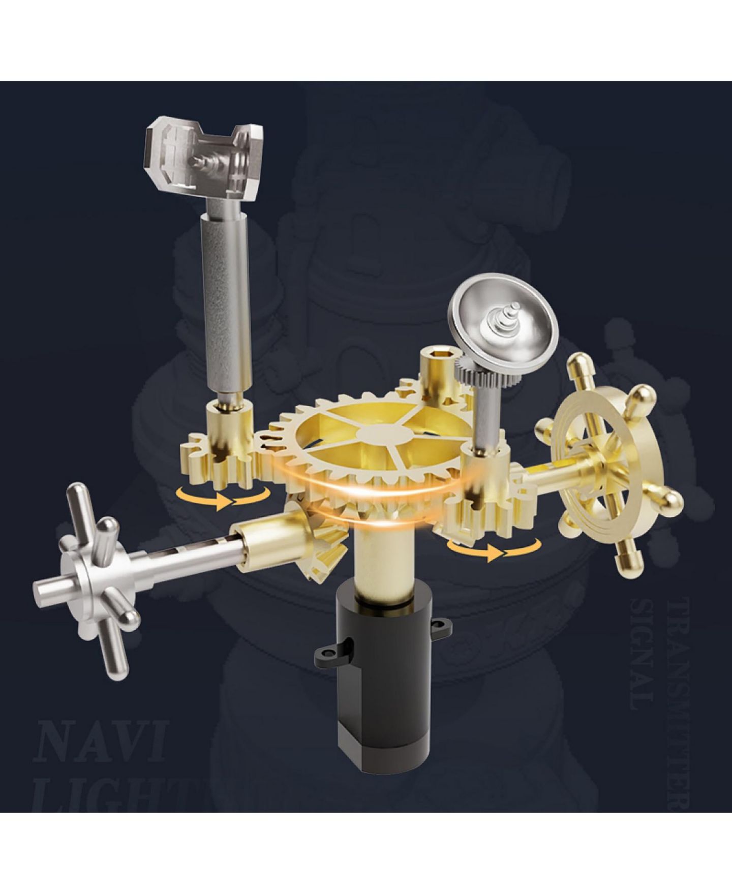 Детский конструктор Robotime Lighthouse Navi Motorized LED 3D Puzzle Building Set, Ages 14+ — фото 5