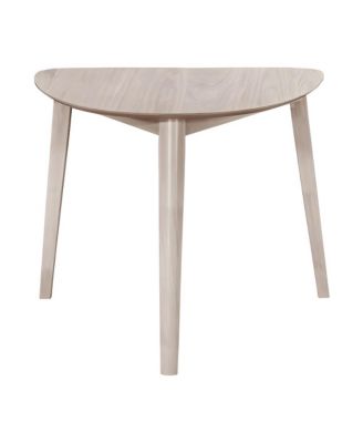 Solid Wood Corner Table with Ash Veneer Top, Small Side Table