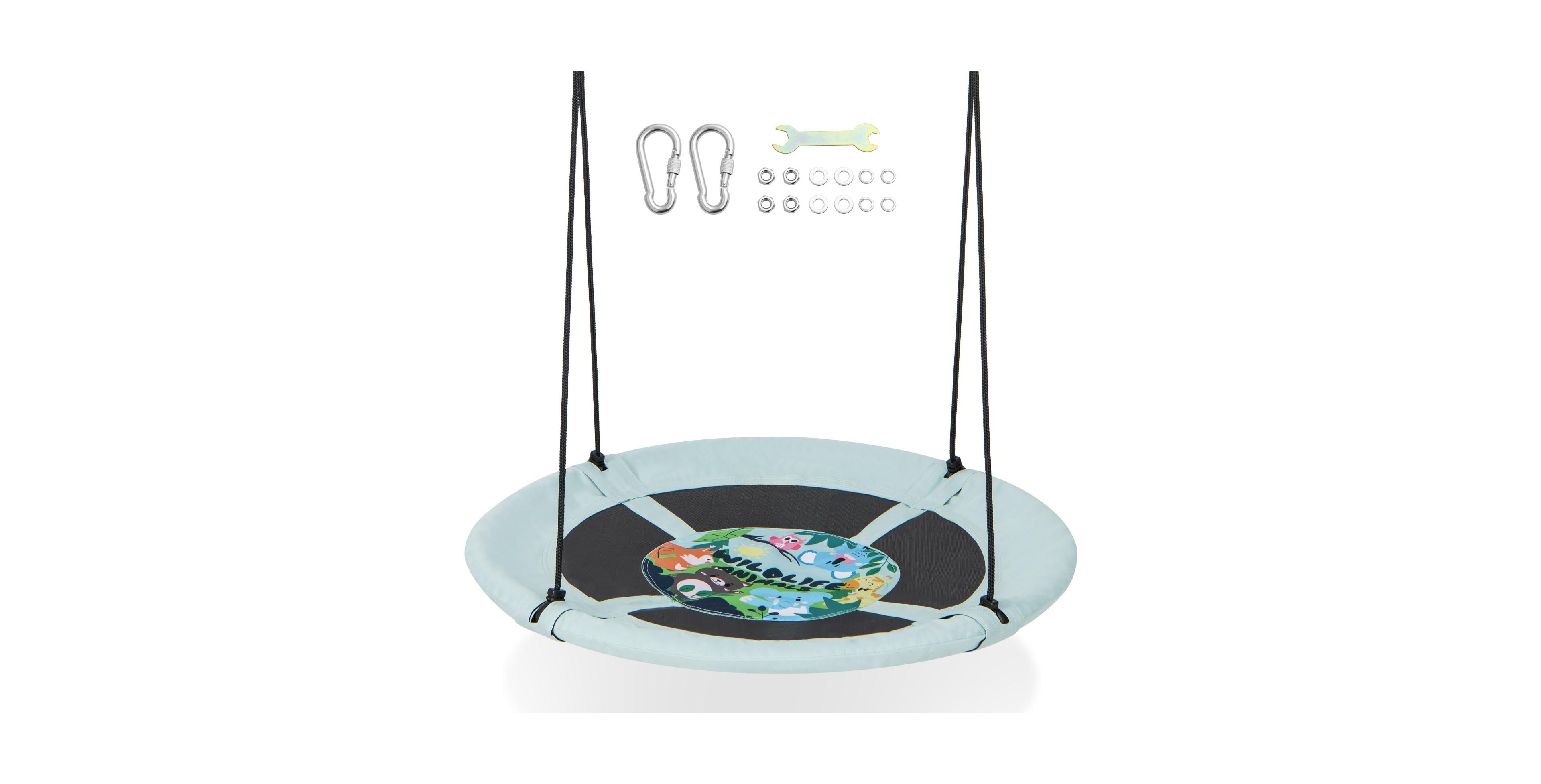 Mecale 40 in Saucer Swing with Adjustable Ropes, 220-lb Capacity, Ages 3-15