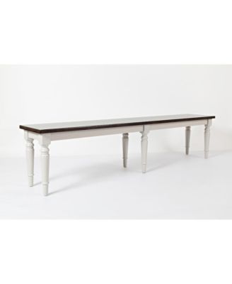 Orchard Park Farmhouse Solid Rubberwood 76" Bench