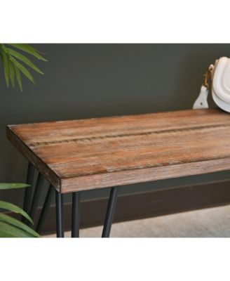 Aryven Industrial Wood Dining Bench
