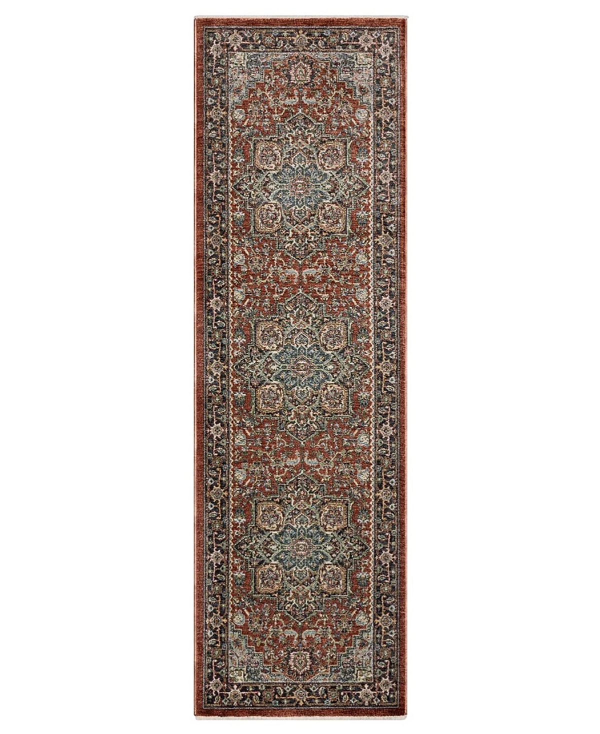 EELI11068235ST 2 ft. 3 in. x 7 ft. 6 in. Eliana ELI11 Traditional Machine Made Rectangular Area Rug - Red