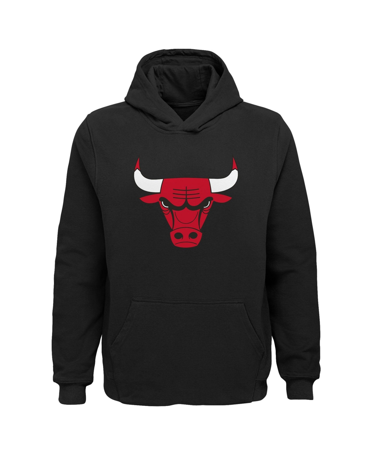 Outerstuff Big Boys' and Girls' Black Chicago Bulls Primary Logo Pullover Hoodie - Black