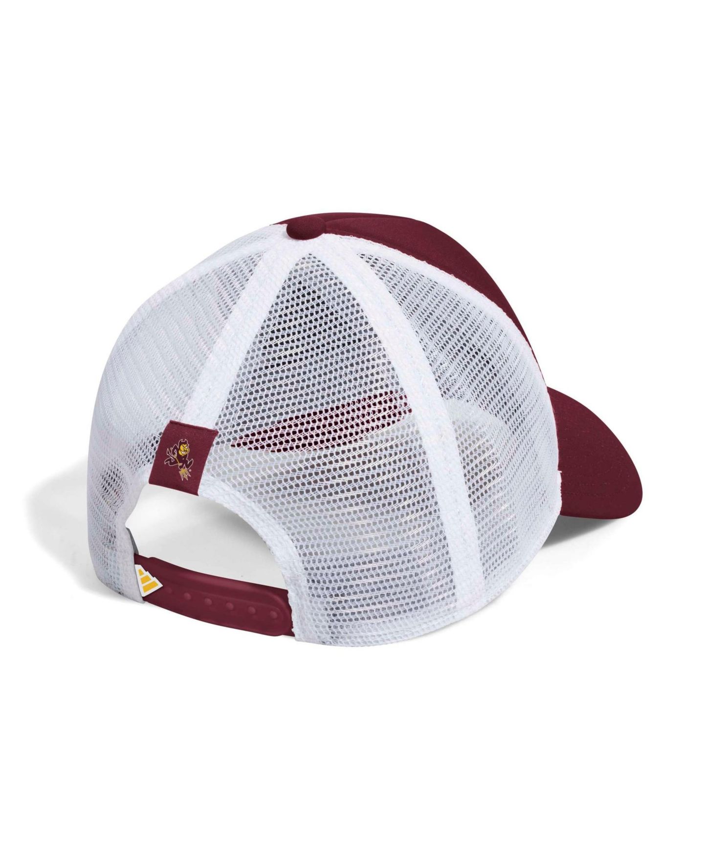 Мужская кепка adidas Maroon Arizona State Sun Devils Roses Devils Foam Front Trucker Adjustable Hat — фото 2