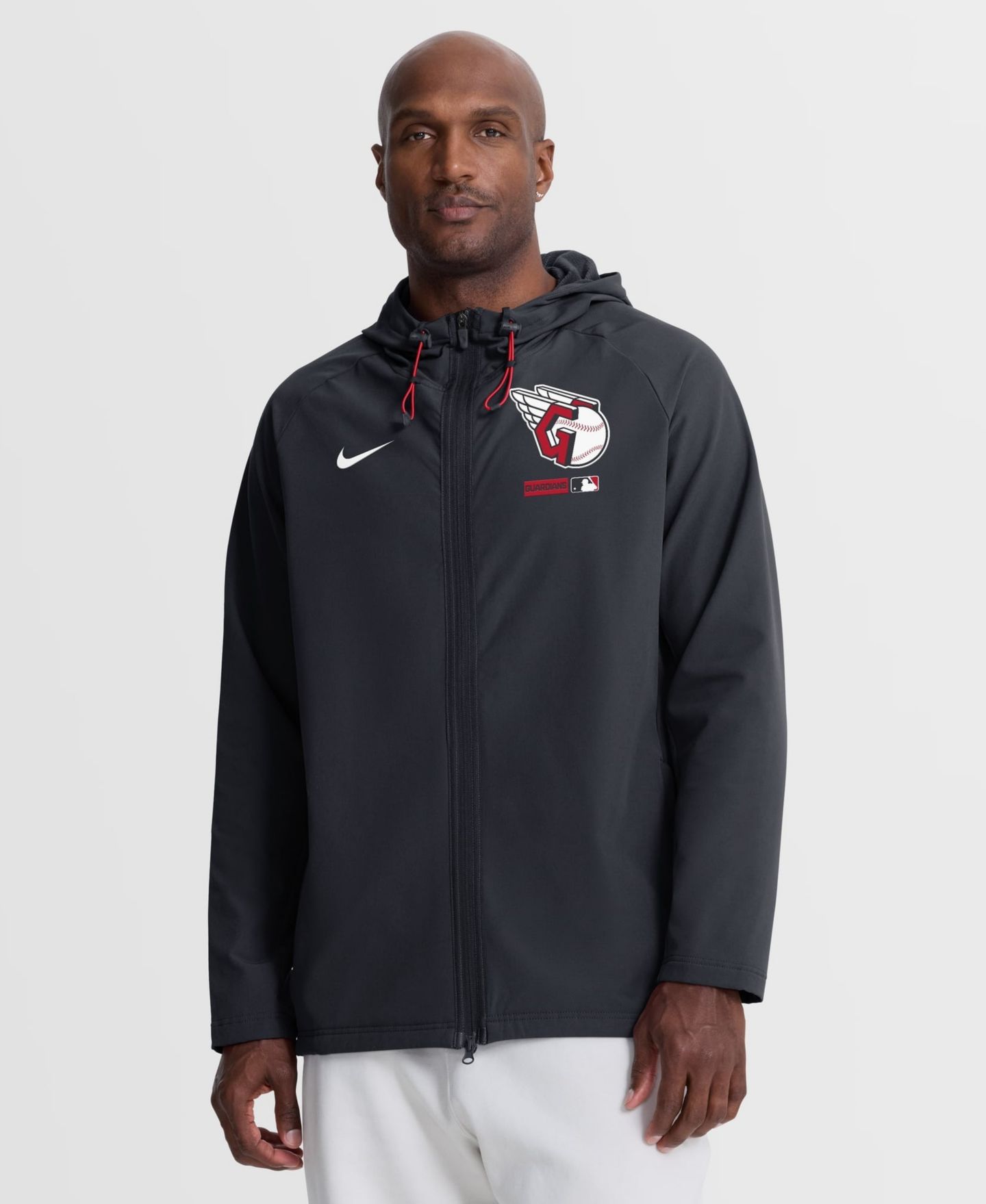 Мужская куртка Nike Navy Cleveland Guardians Authentic Collection Raglan Therma-FIT Full-Zip Hooded — фото 1