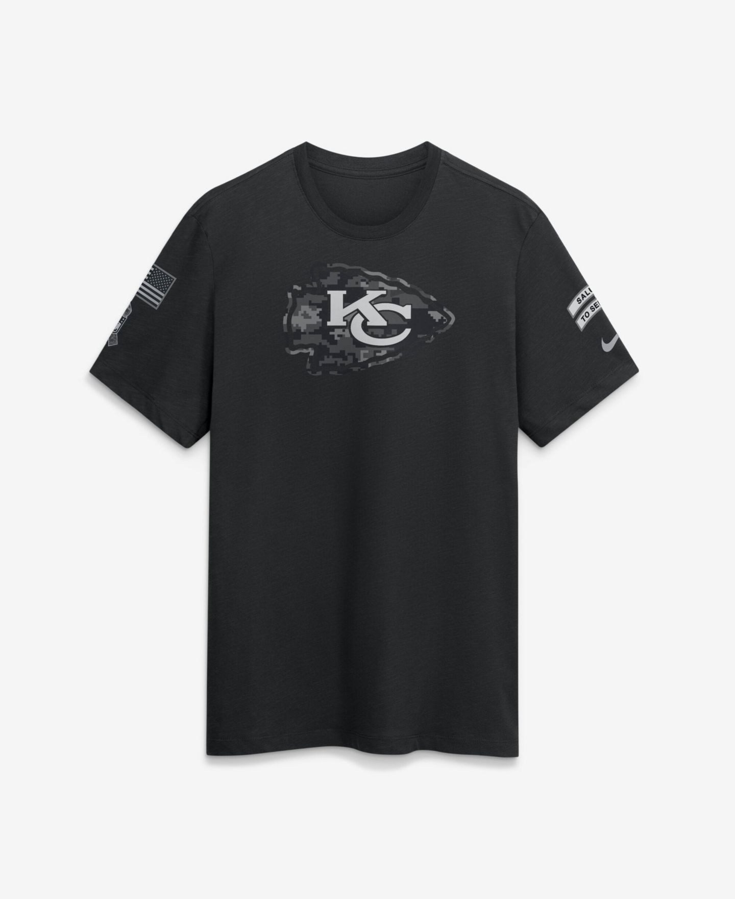 Мужская футболка Nike Black Kansas City Chiefs 2026 Salute to Service Slub — фото 1