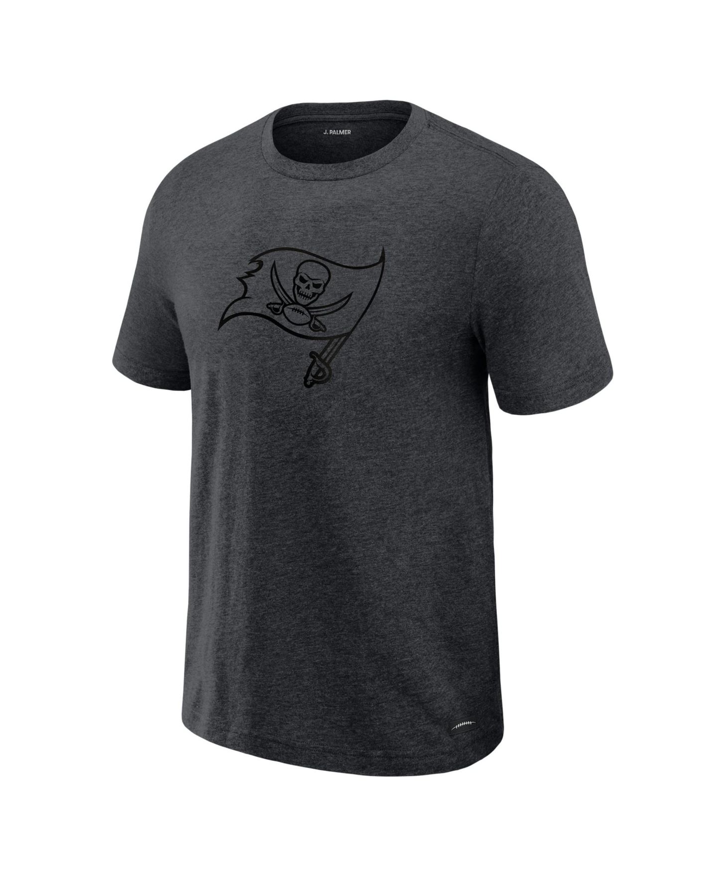 Мужская футболка J. Palmer Graphite Tampa Bay Buccaneers Players Lounge Tri-Blend — фото 2