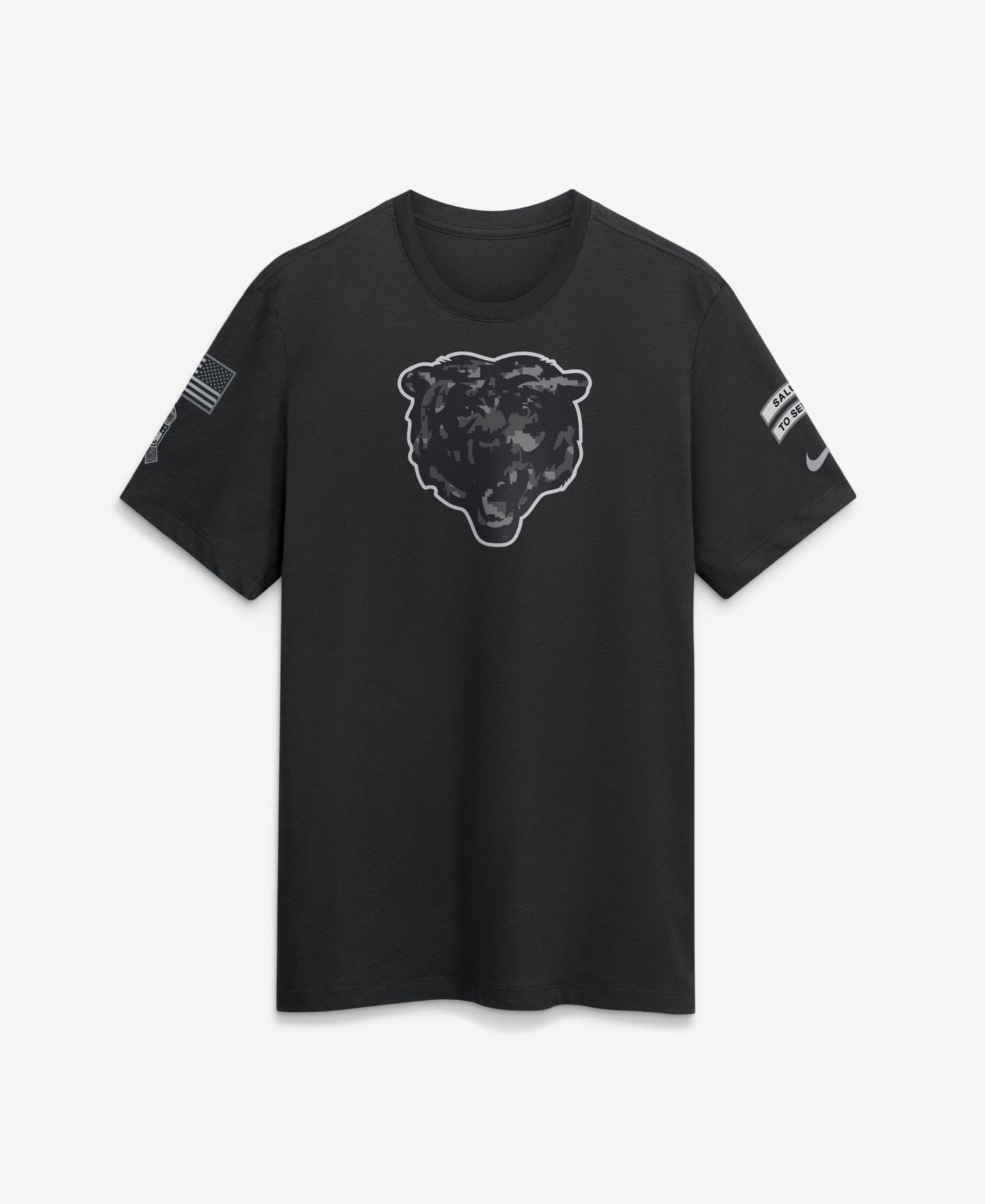 Мужская футболка Nike Black Chicago Bears 2026 Salute to Service Slub — фото 1