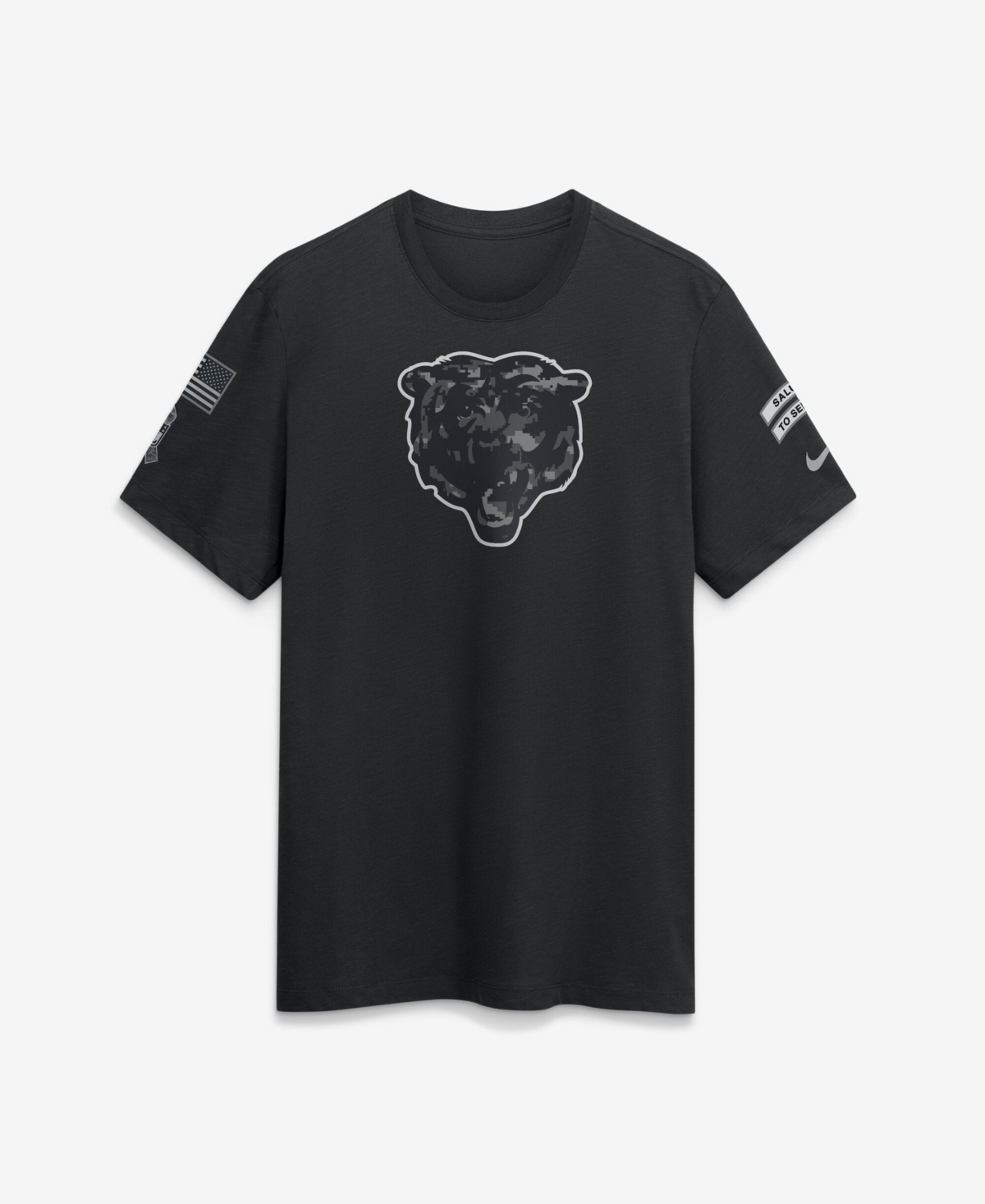 Nike Men's Black Chicago Bears 2026 Salute to Service Slub T-Shirt