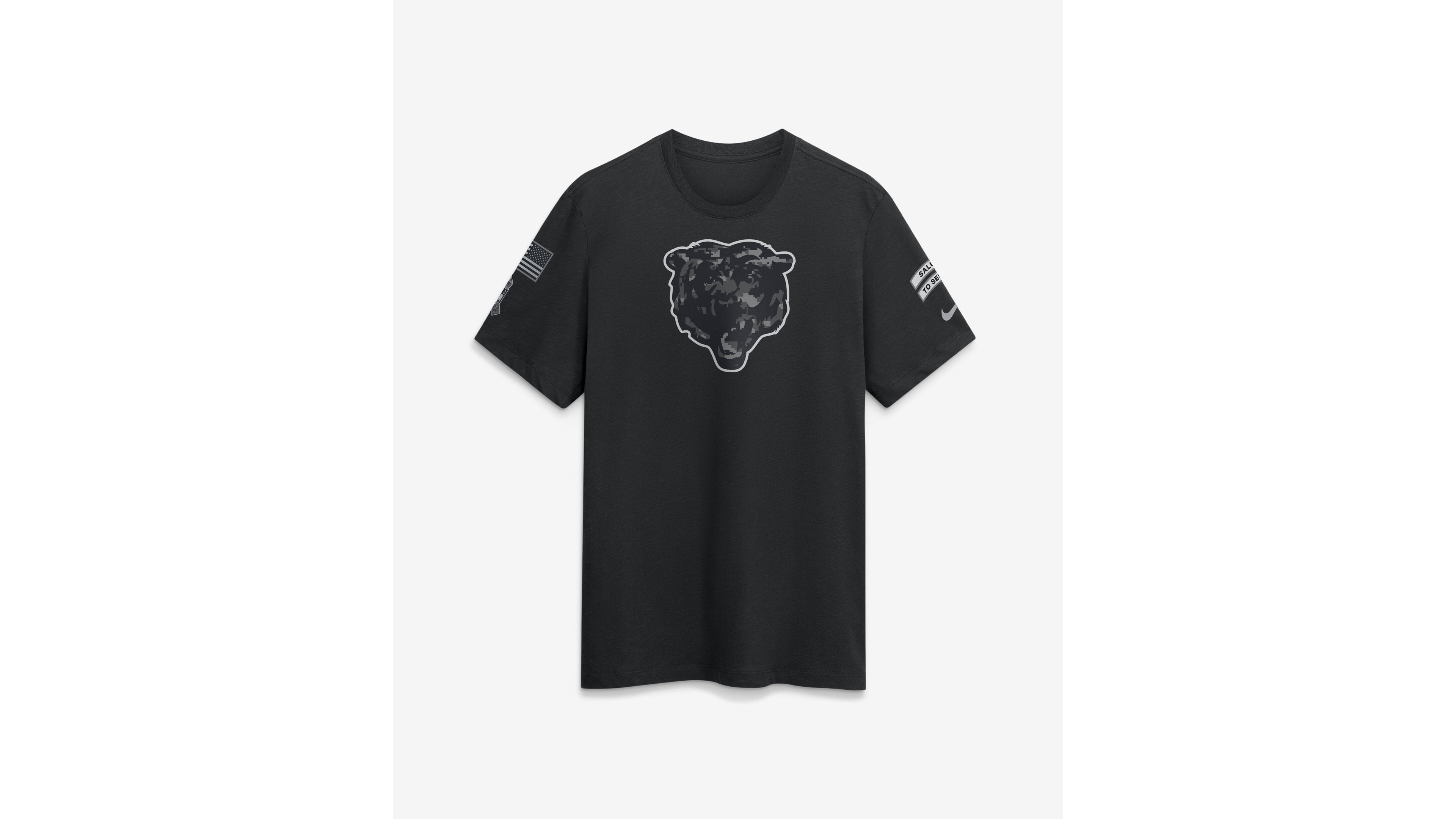 Nike Men's Black Chicago Bears 2026 Salute to Service Slub T-Shirt