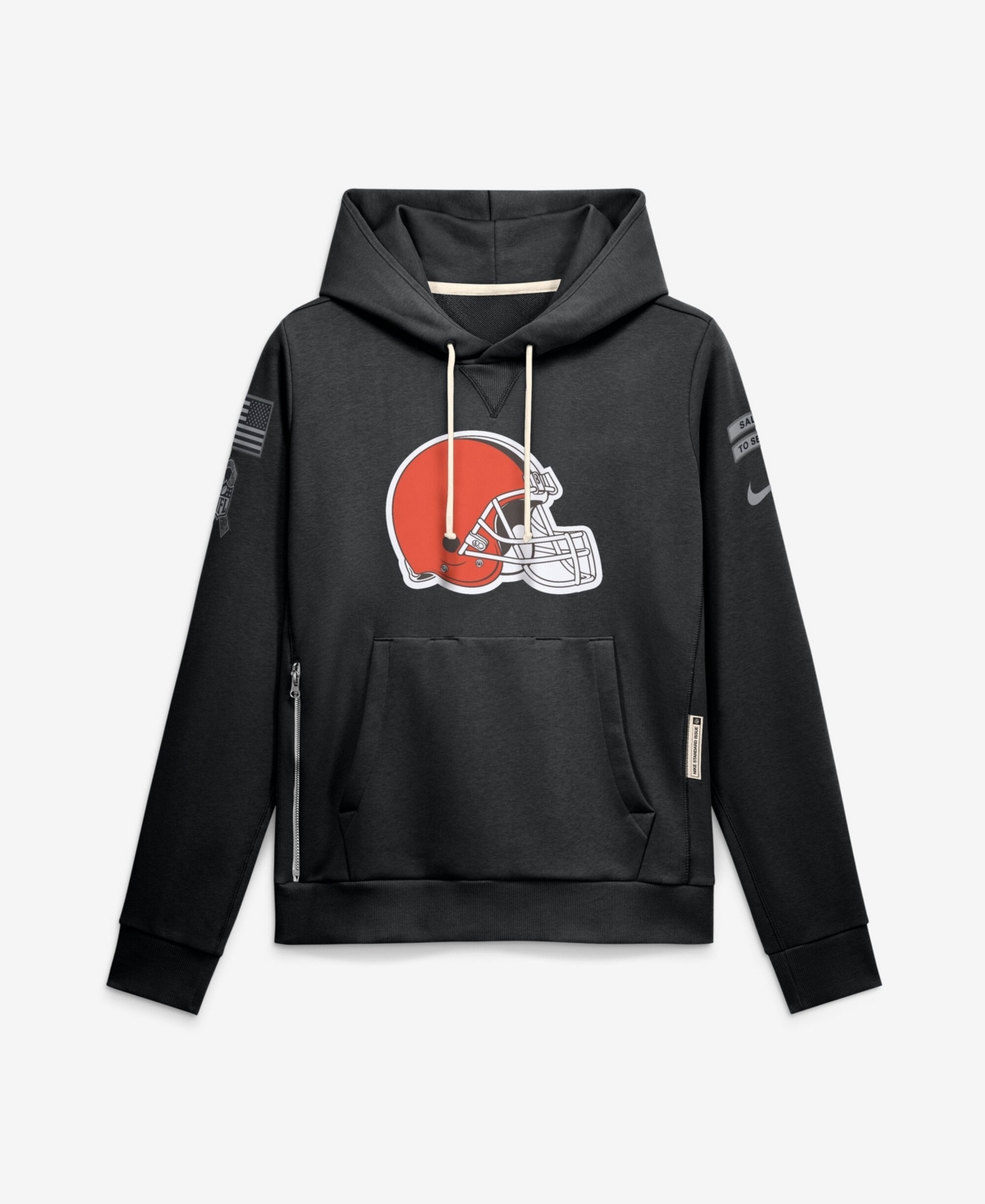 Nike Women's Black Cleveland Browns 2026 Salute to Service Sideline Dri-fit Pullover Hoodie