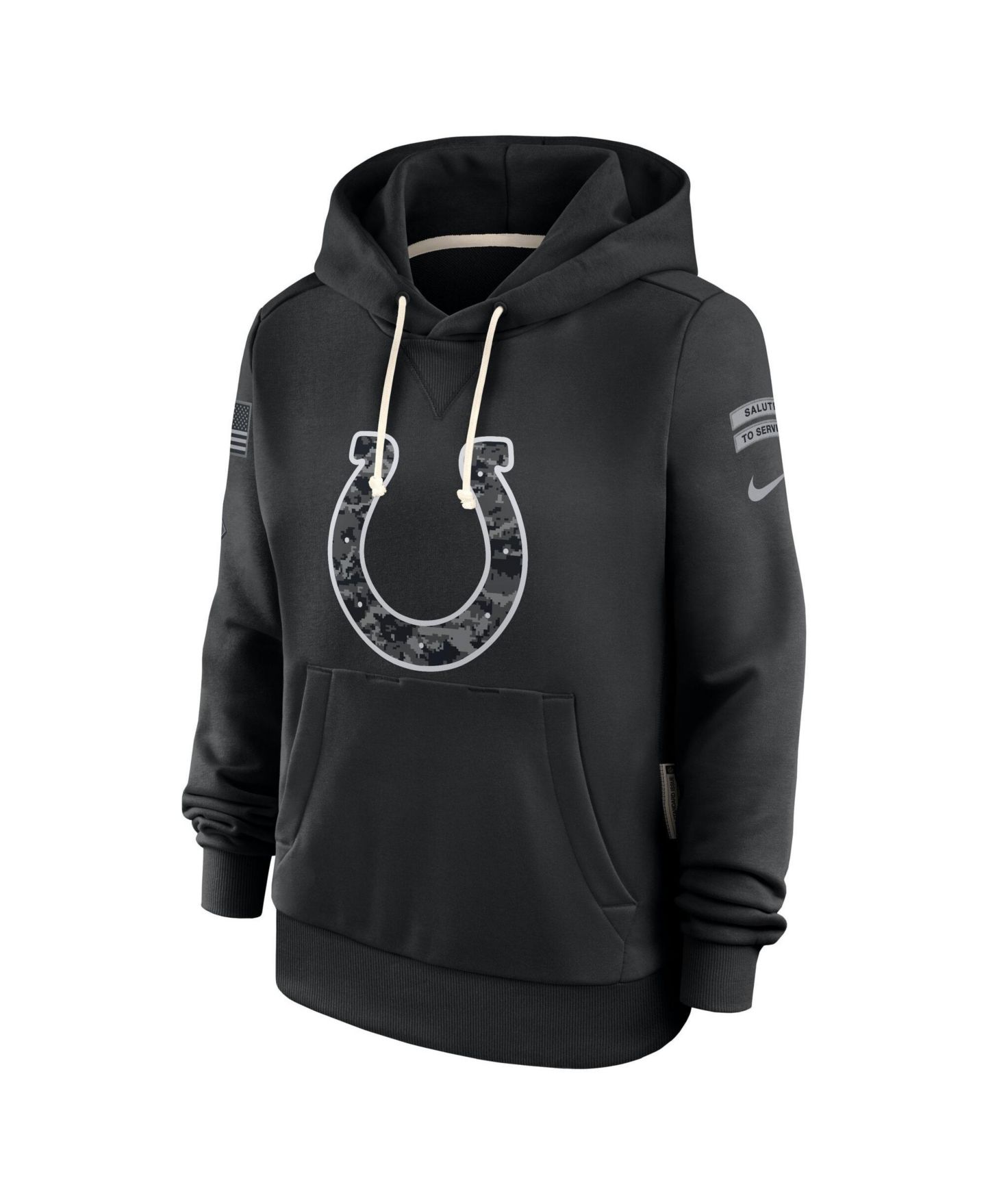 Женское худи Nike Black Indianapolis Colts 2026 Salute to Service Sideline Dri-FIT Pullover — фото 3