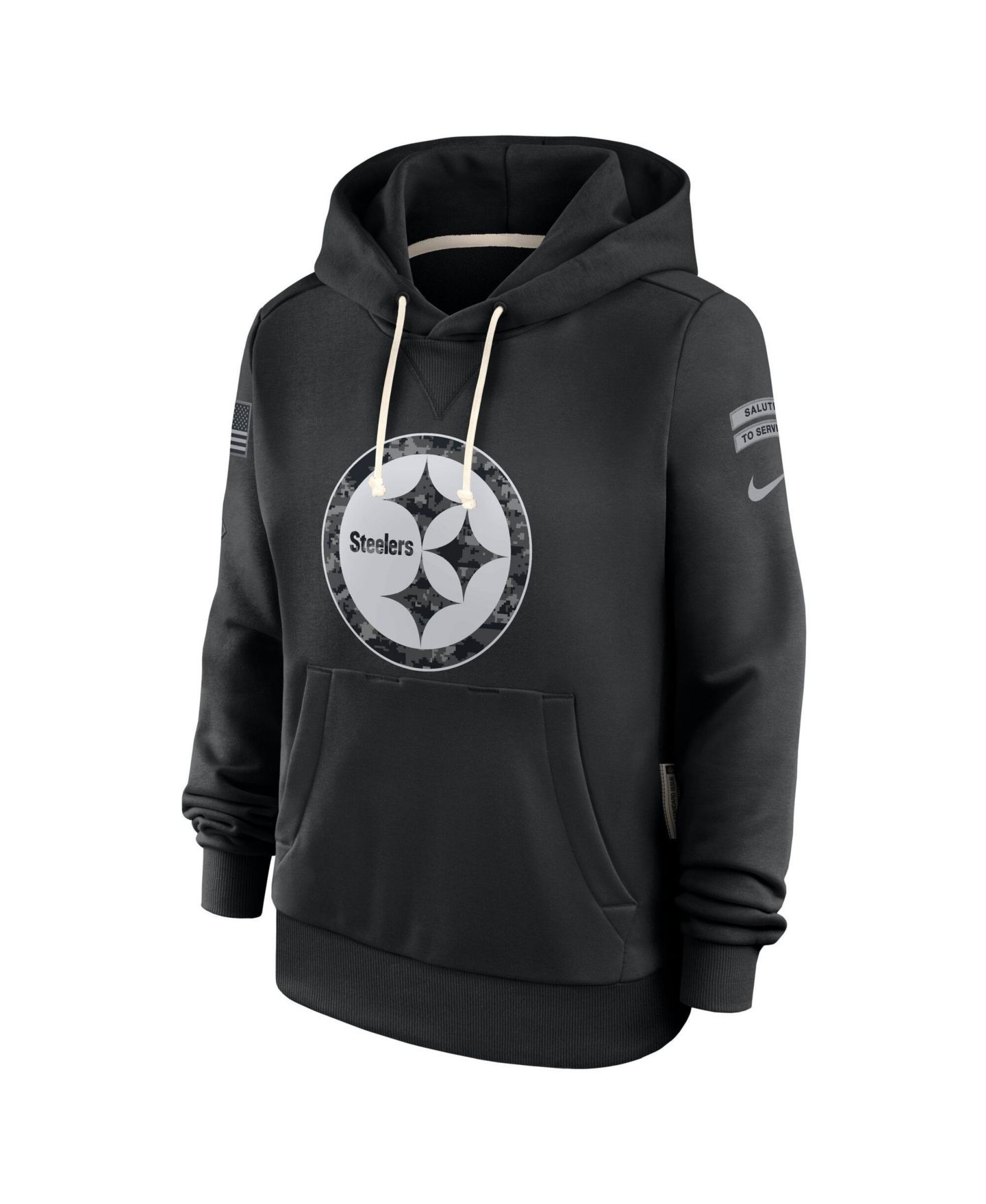 Женское худи Nike Black Pittsburgh Steelers 2026 Salute to Service Sideline Dri-FIT Pullover — фото 3