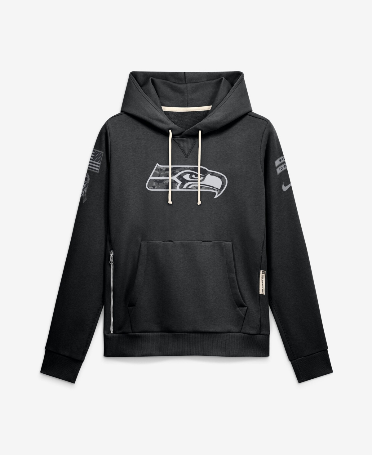 Nike Women's Black Seattle Seahawks 2026 Salute to Service Sideline Dri-fit Pullover Hoodie