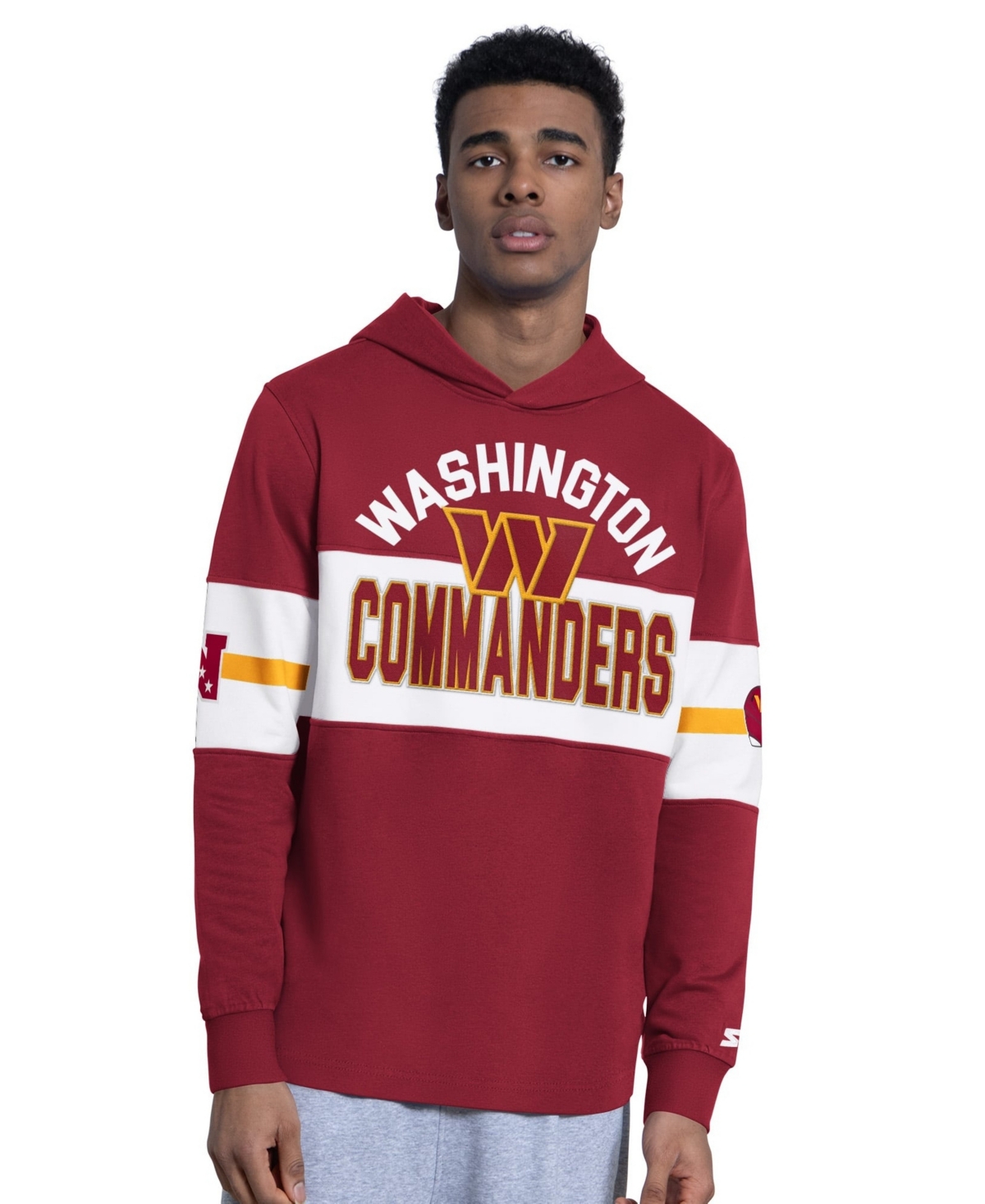 Starter Men's Burgundy Washington Commanders Fullback Jersey Hoodie - Burgundy, Gold