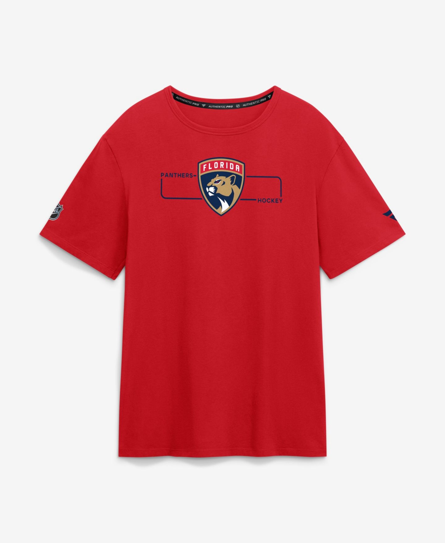 Мужская футболка Fanatics Red Florida Panthers Authentic Pro Primary Logo — фото 1