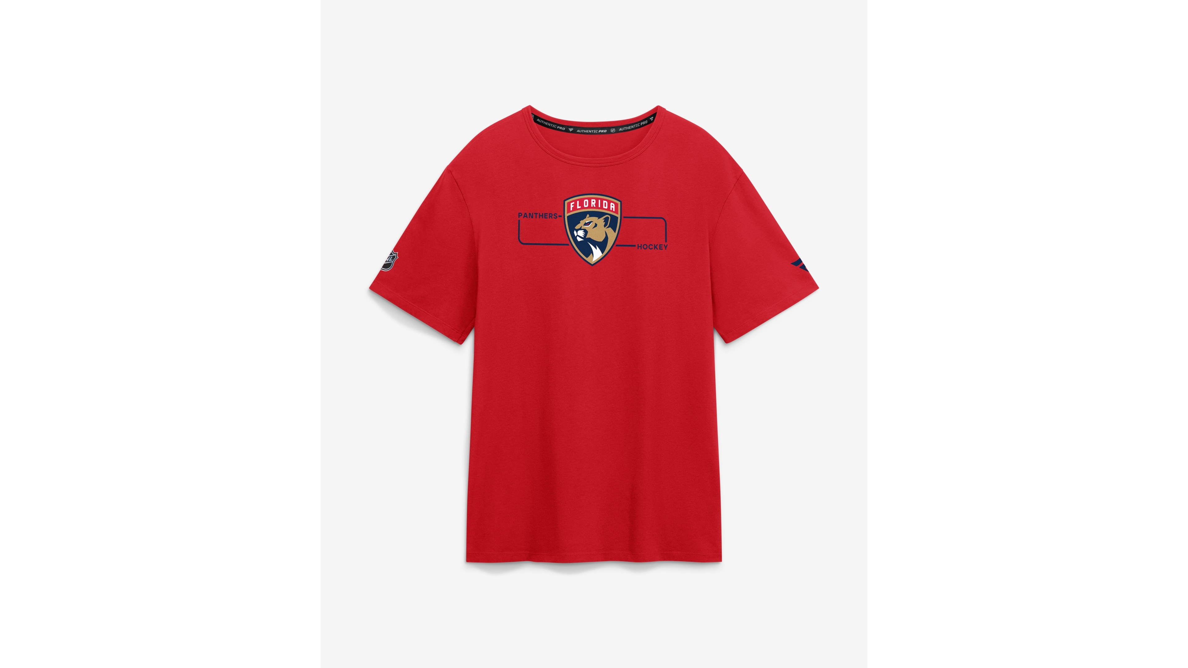 Fanatics Men's Red Florida Panthers Authentic Pro Primary Logo T-Shirt