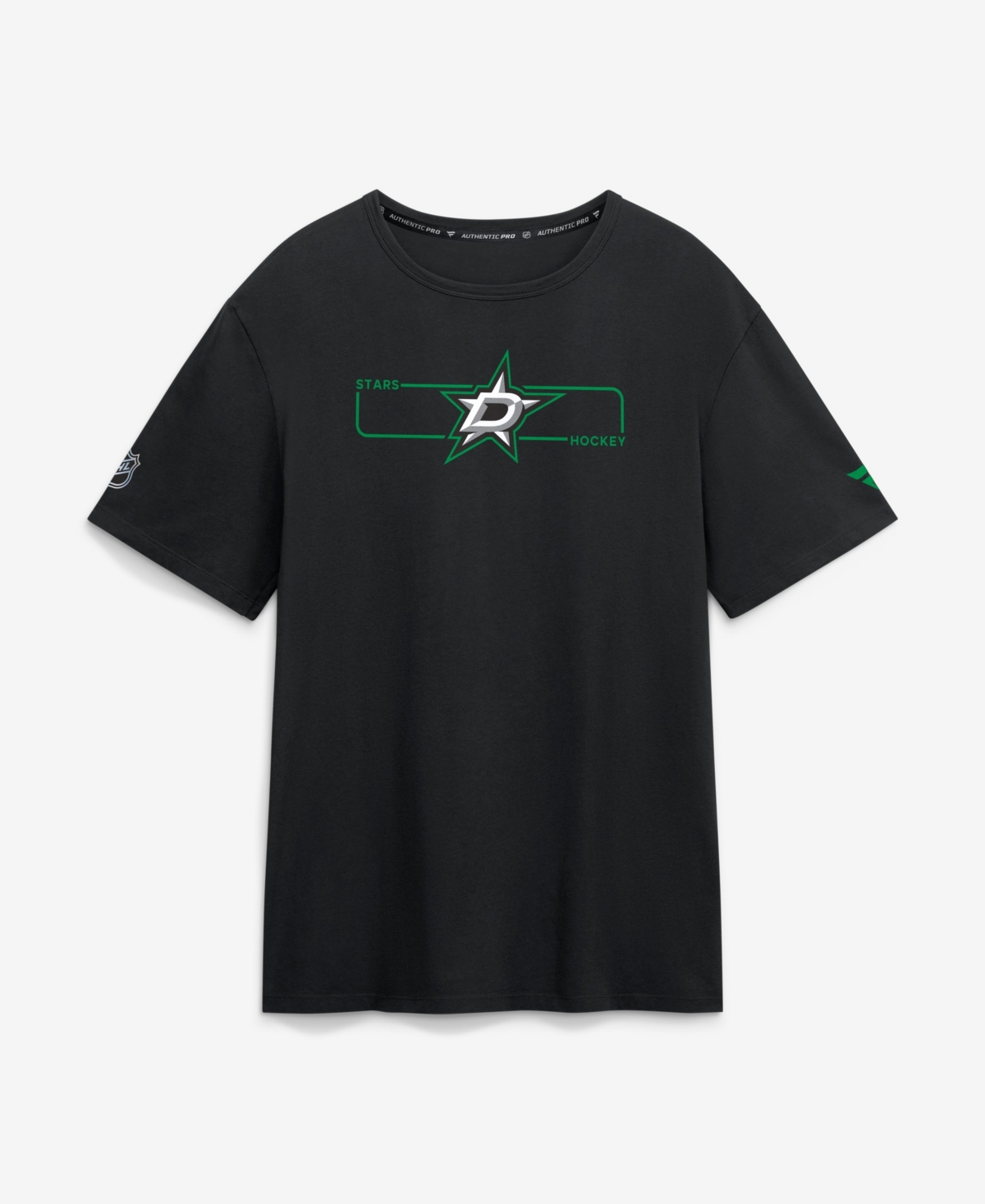 Fanatics Men's Black Dallas Stars Authentic Pro Primary Logo T-Shirt
