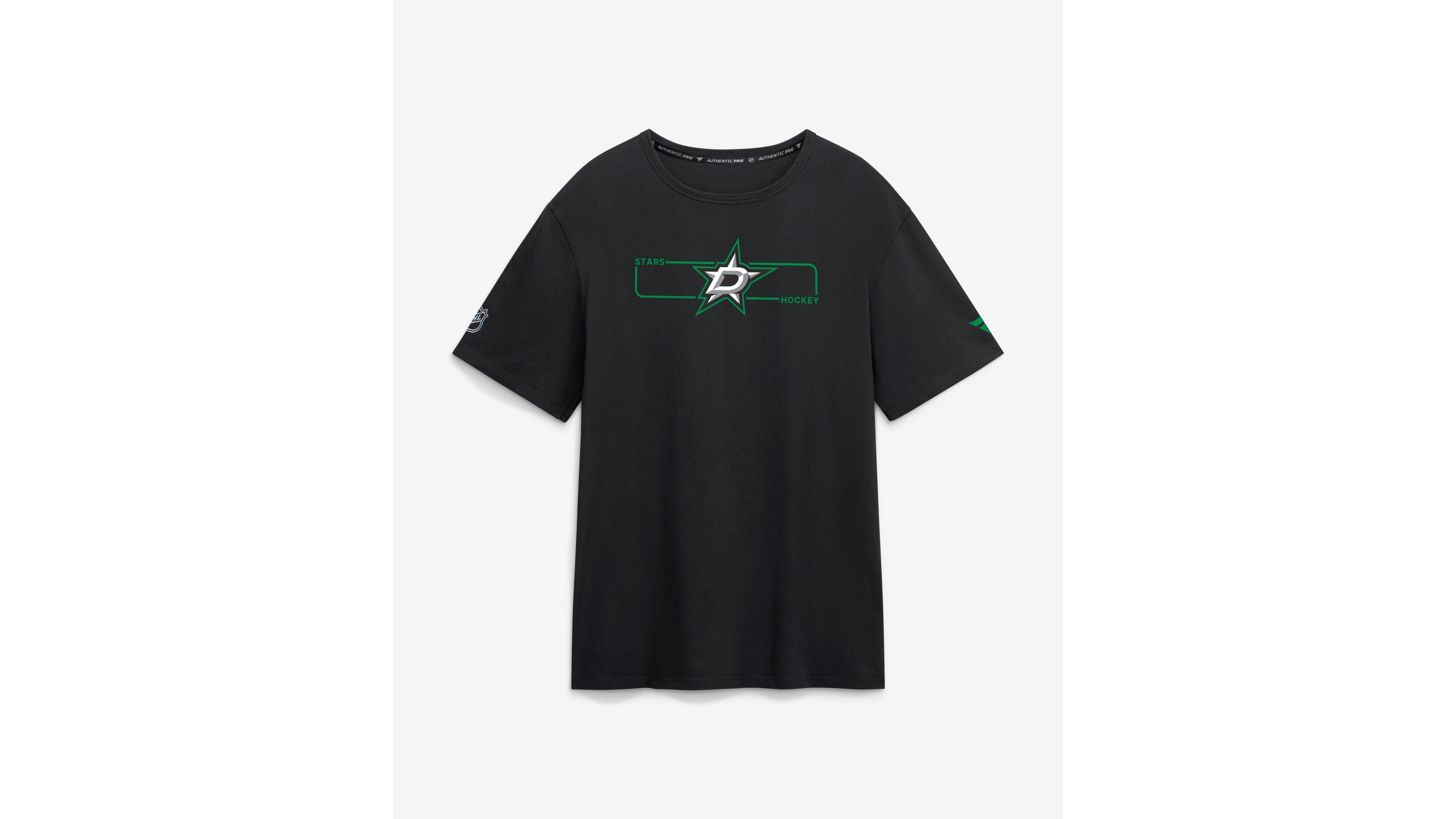 Fanatics Men's Black Dallas Stars Authentic Pro Primary Logo T-Shirt