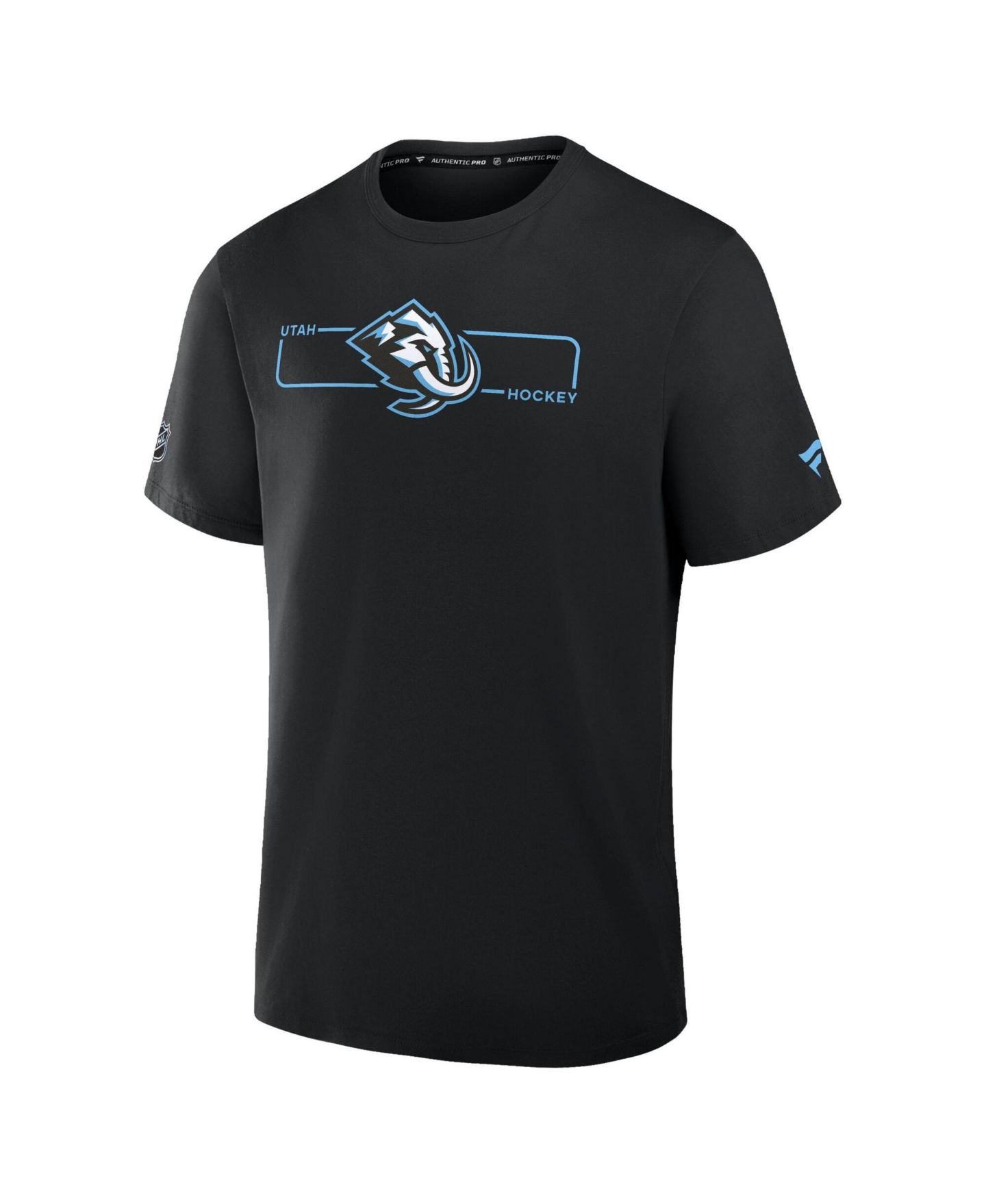 Мужская футболка Fanatics Black Utah Mammoth Authentic Pro Primary Logo — фото 3