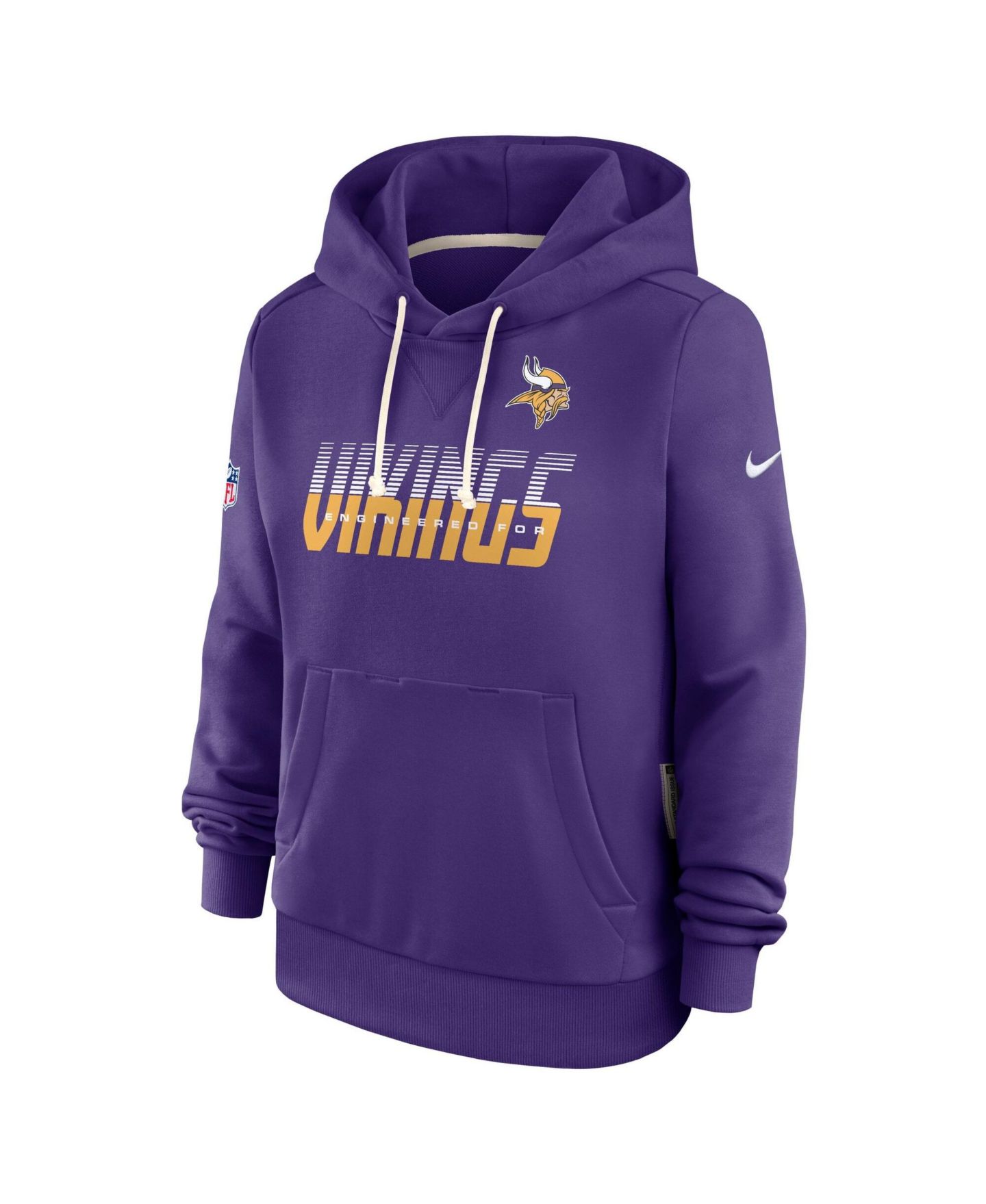 Женское худи Nike Purple Minnesota Vikings Sideline Standard Issue Dri-FIT — фото 3