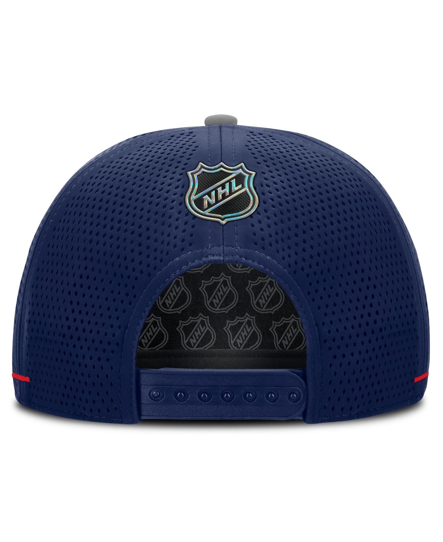 Мужская кепка Fanatics Navy New York Rangers Authentic Pro Rink Vented A-Frame Adjustable Hat — фото 4